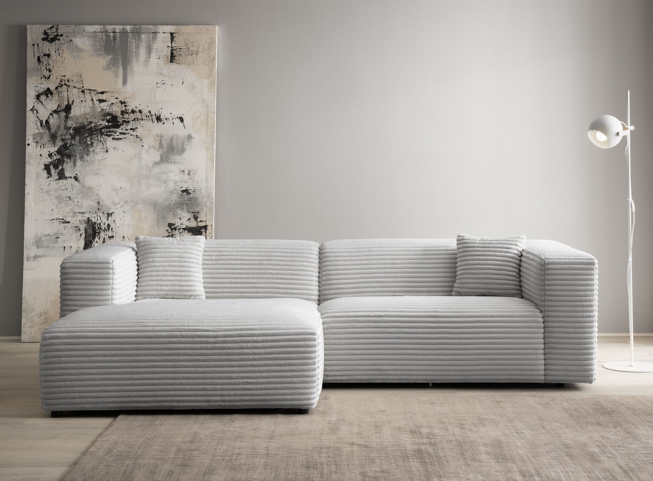 Home affaire Ecksofa "BAKELS, L-Form in Cord oder Boucle-Stoff, moderne Cou günstig online kaufen