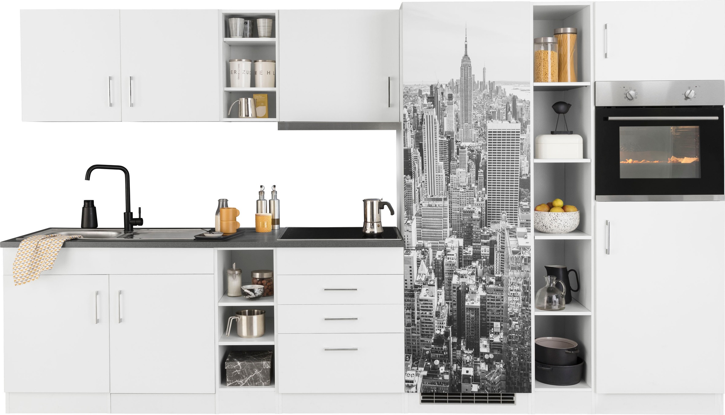 KOCHSTATION Küchenzeile "KS-Paris – Küchen mit einzigartigen Fotomotiven au günstig online kaufen