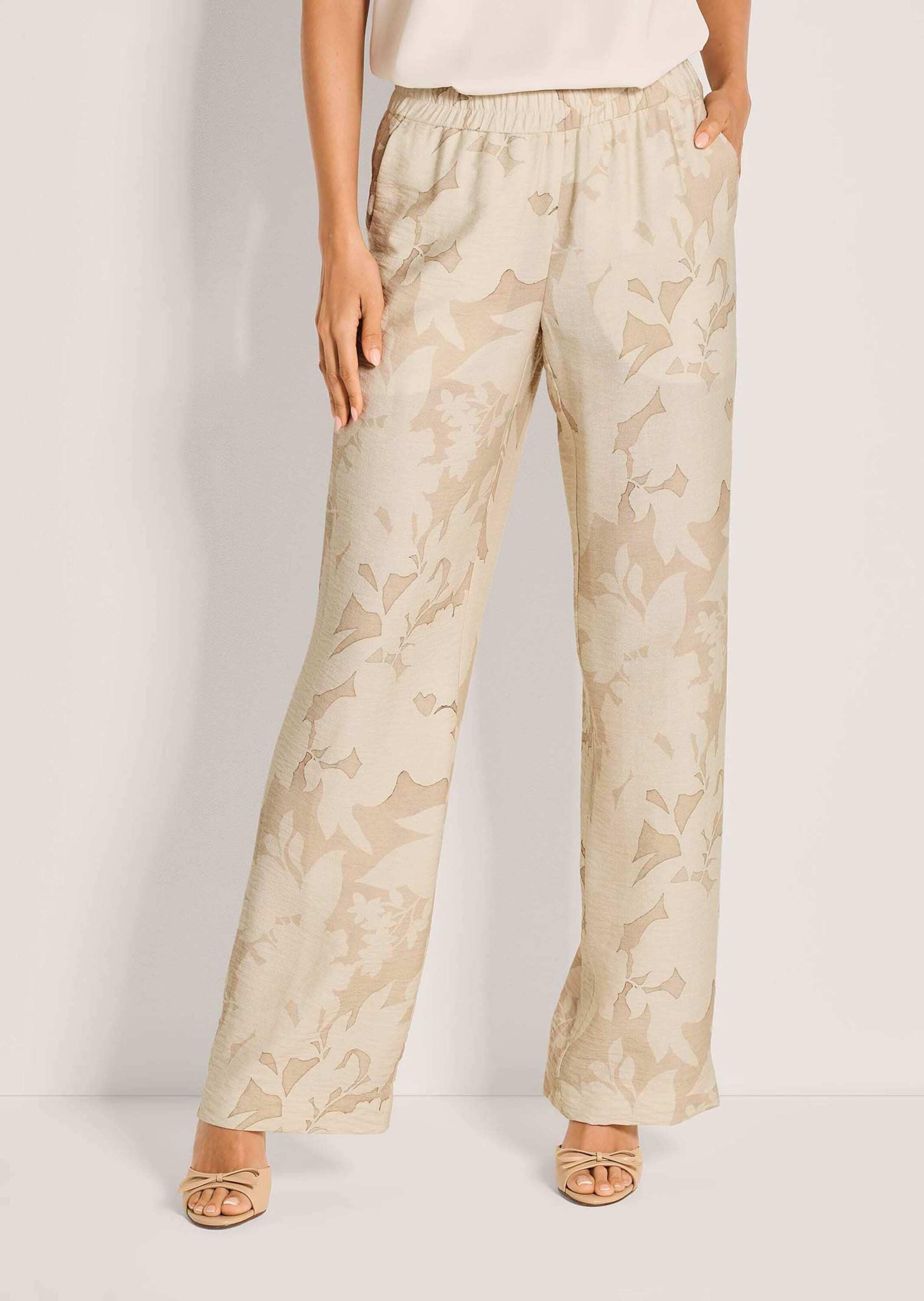 MADELEINE Schlupfhose »Palazzohose Sommerliche Schlupfhose mit floralem Design«  Weite Druckhose mit floralem Dessin