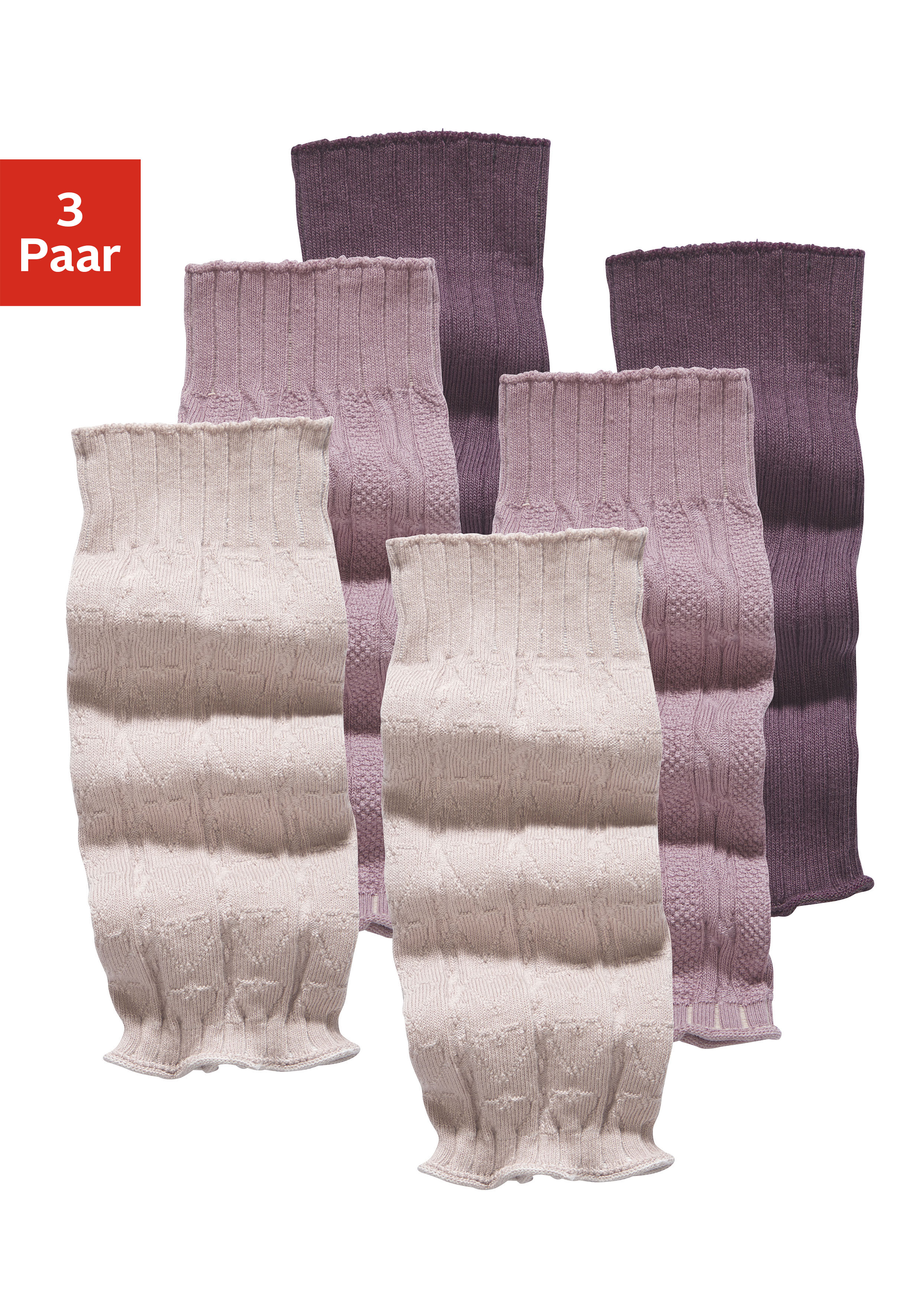 Lavana Stulpensocken "Damen Winter Beinwärmer, Boot Abdeckung" Packung, 3 Stk. tlg. für Stiefel und Boots