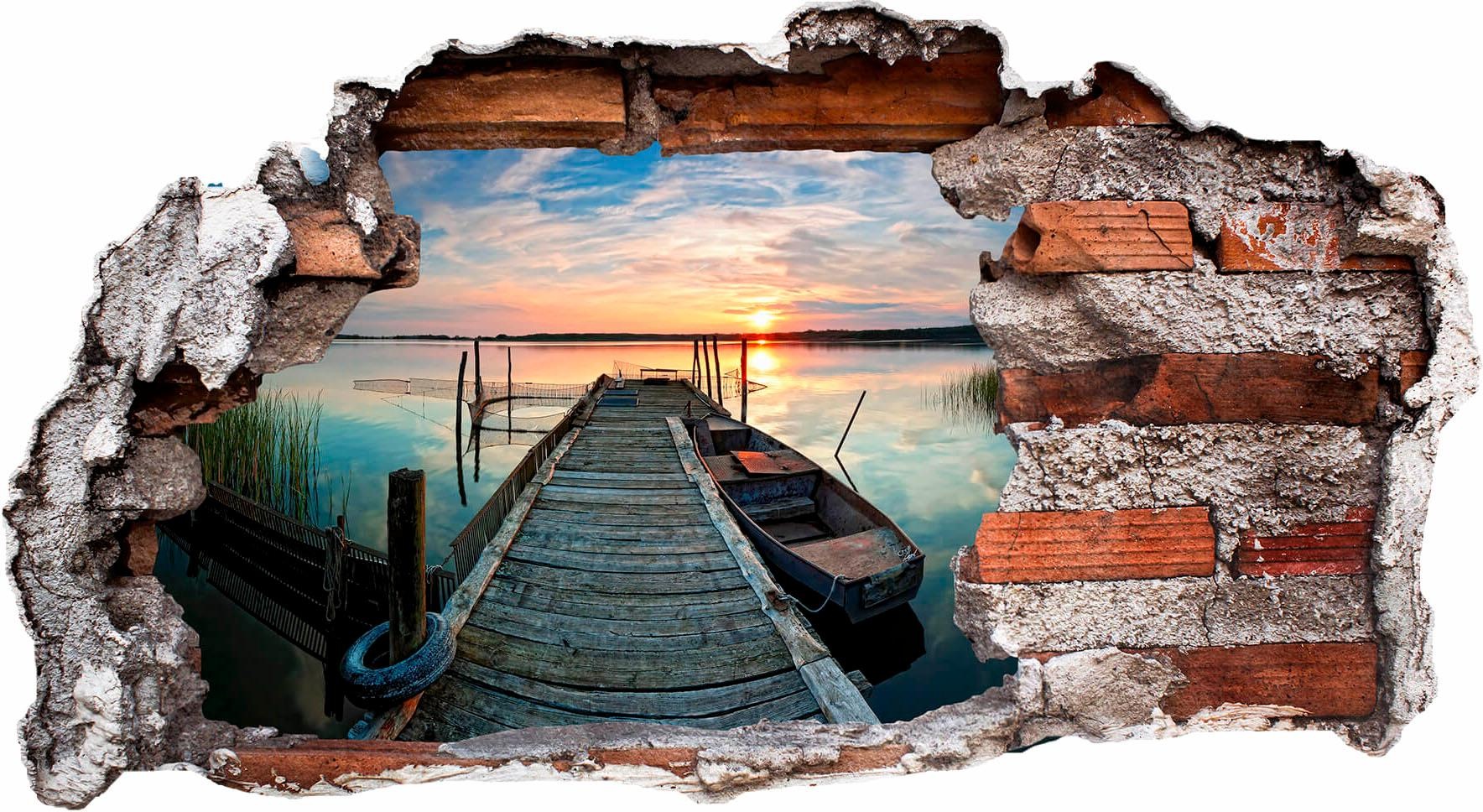 Wall-Art Wandtattoo "Sunset at the lake", selbstklebend, entfernbar