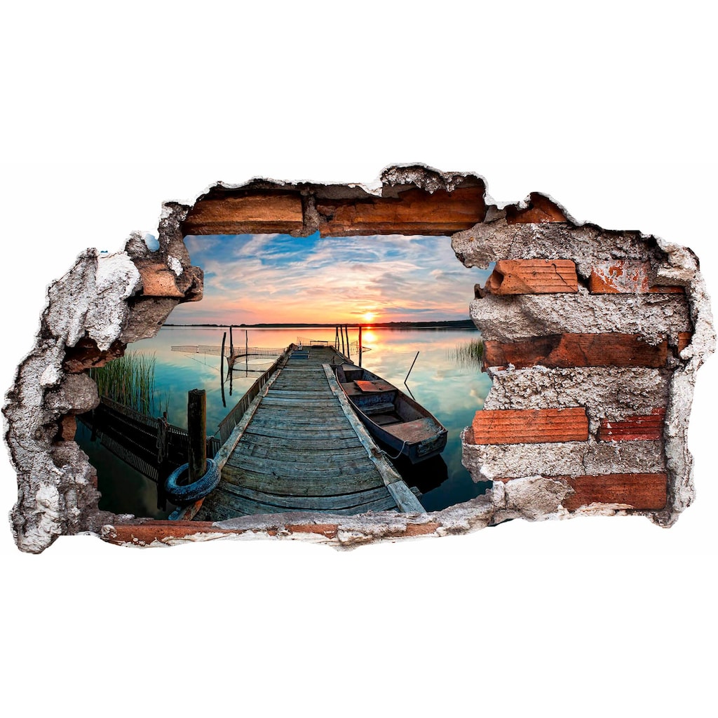 Wall-Art Wandtattoo »Sunset at the lake«