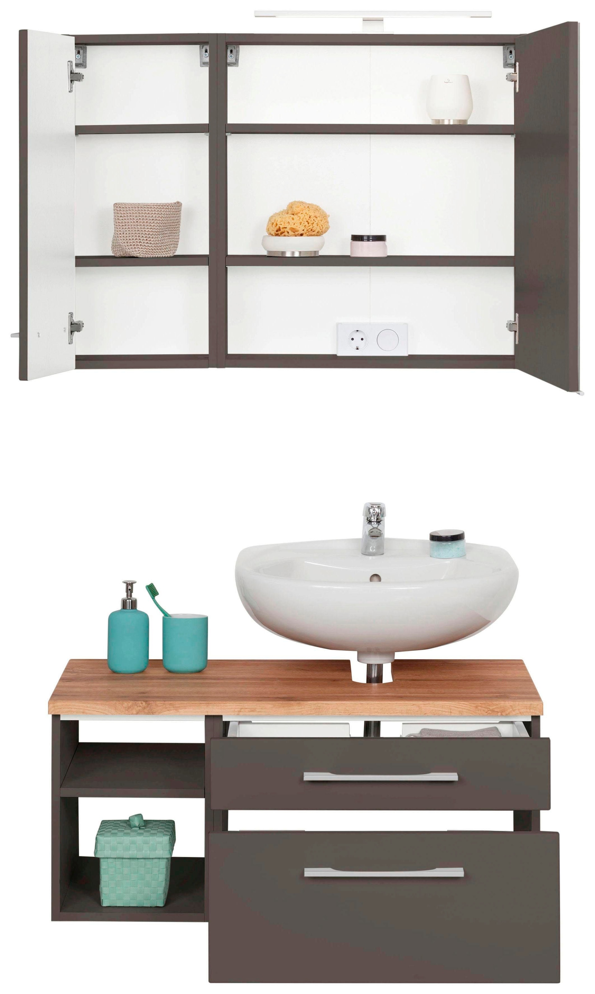 welltime Badmöbel-Set »Davos« 3 Stk. tlg.