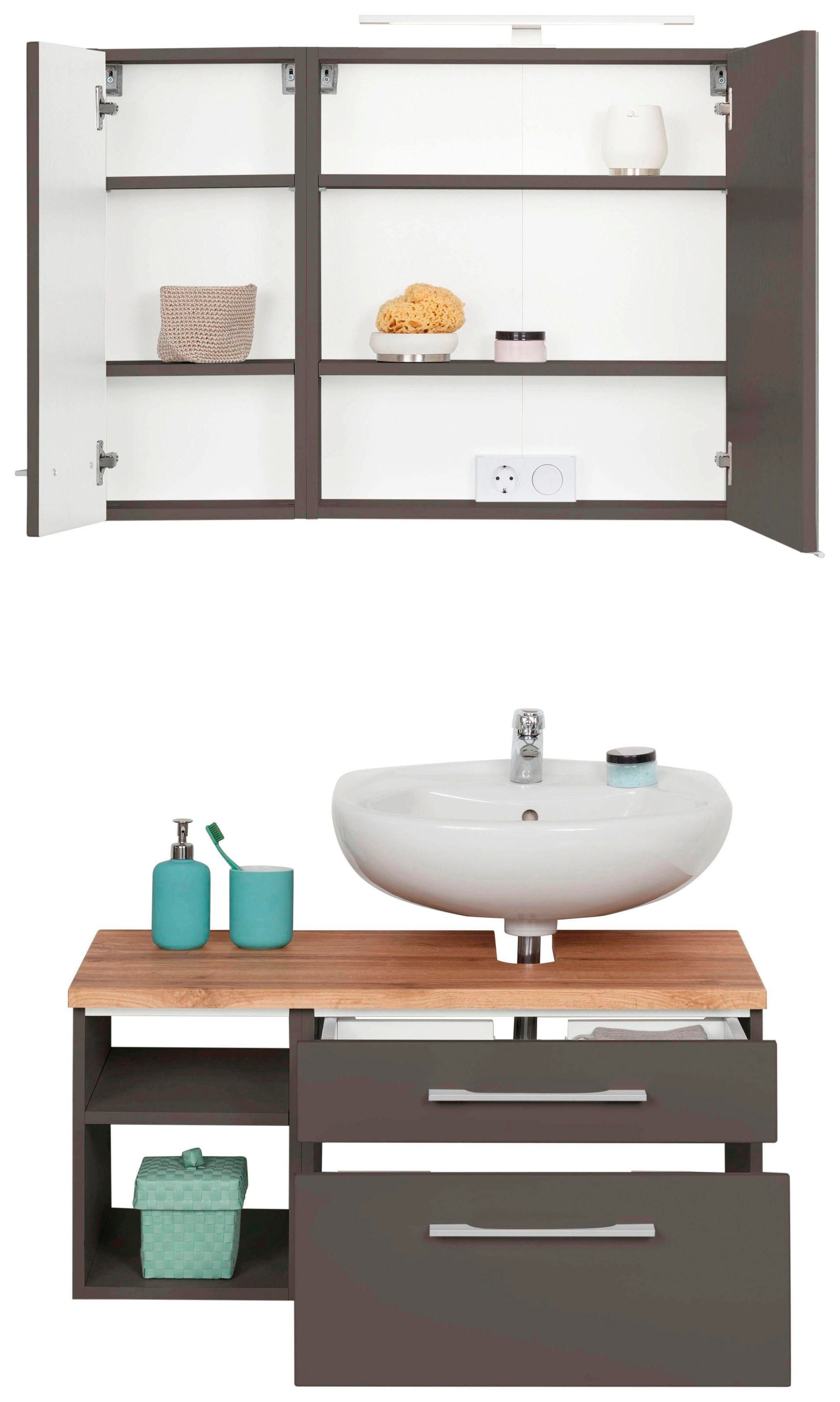 welltime Badmöbel-Set "Davos" 3 Stk. tlg. günstig online kaufen