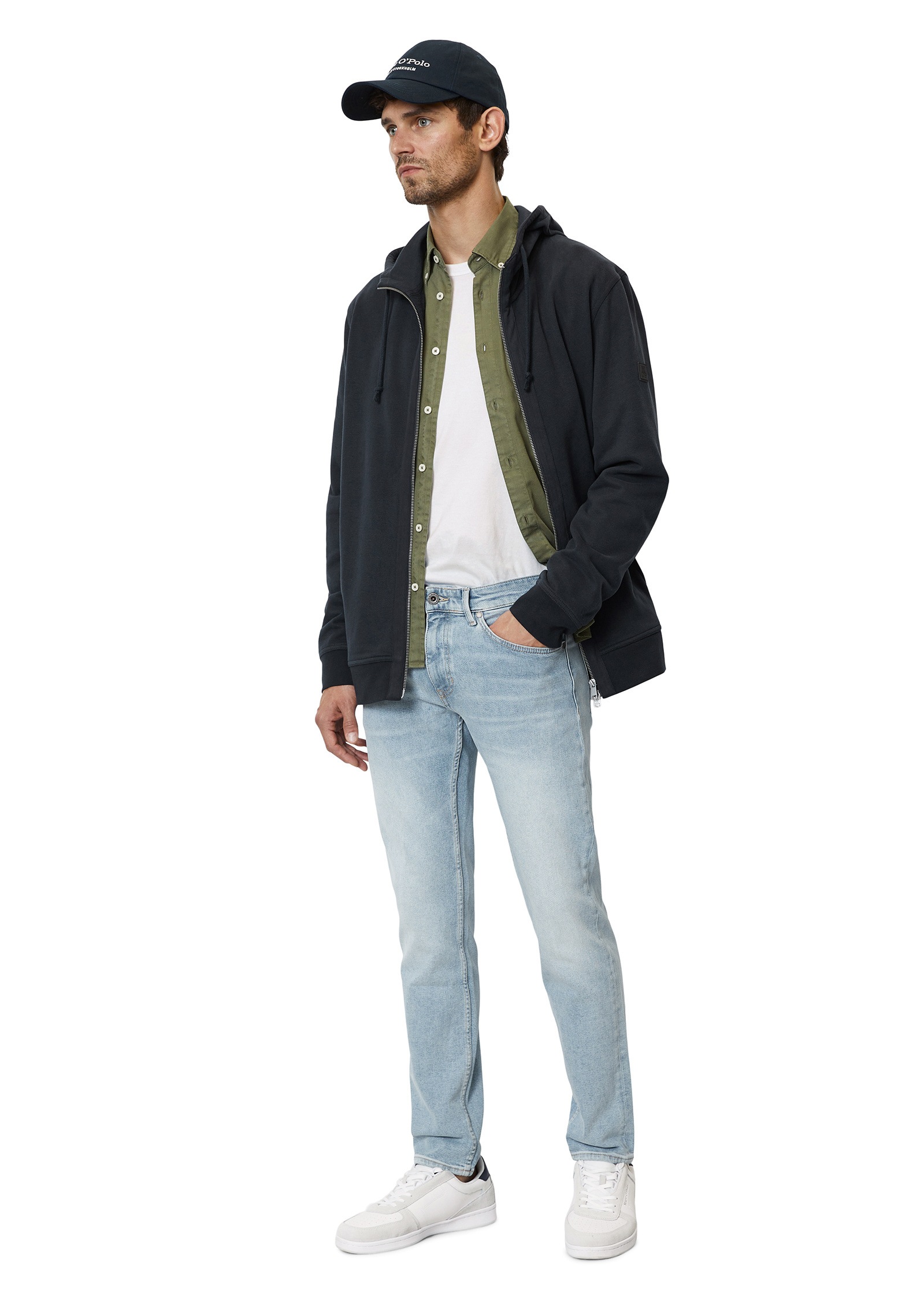 Marc O'Polo Sweatjacke »mit Herringbone-Einsätzen«