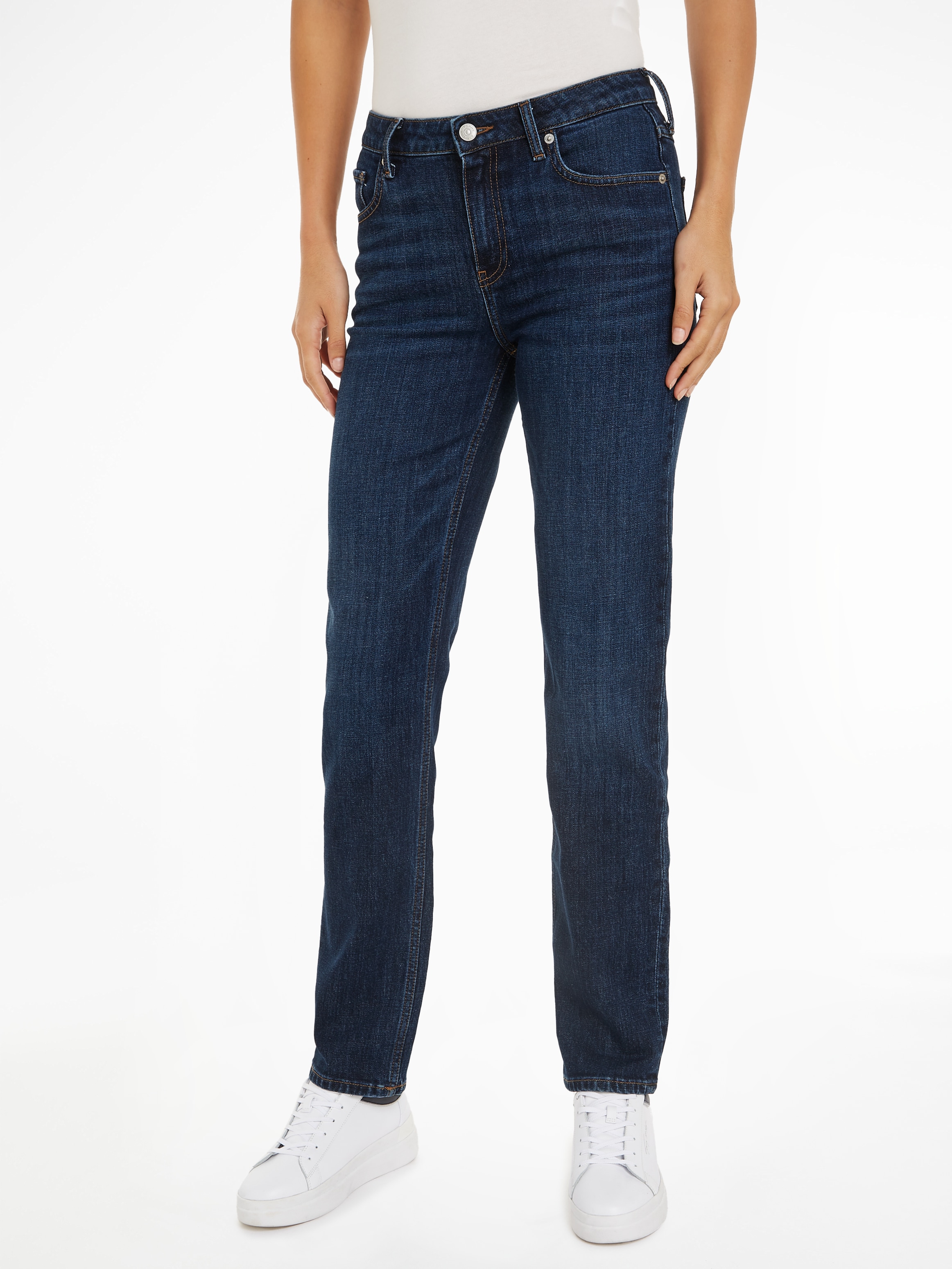 Tommy Hilfiger Straight-Jeans »CLASSIC STRAIGHT RW STAY BLACK«, mit Tommy Hilfger Logo-Badge