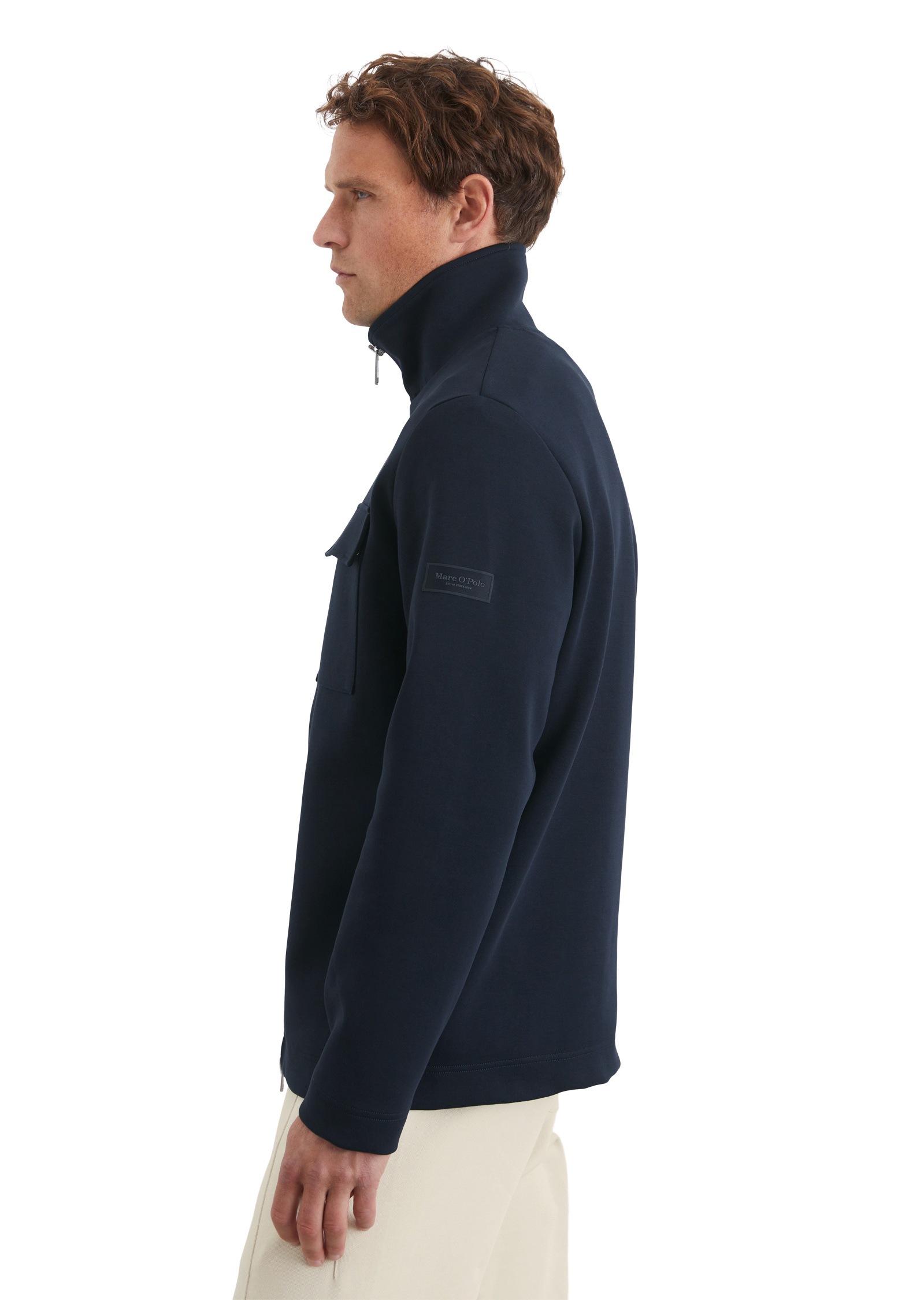 Marc O'Polo Sweatjacke »in hochwertigem Scuba-Interlock-Sweat«