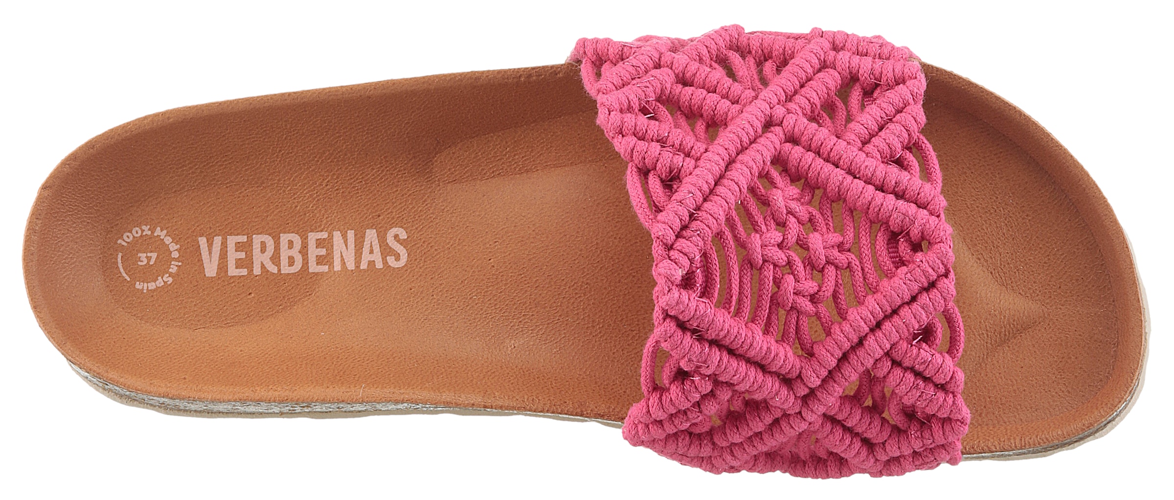 VERBENAS Pantoffel »Raga Knots Digital«, Sommerschuh, Schlappen, Hausschuh in gehäkeltem Look