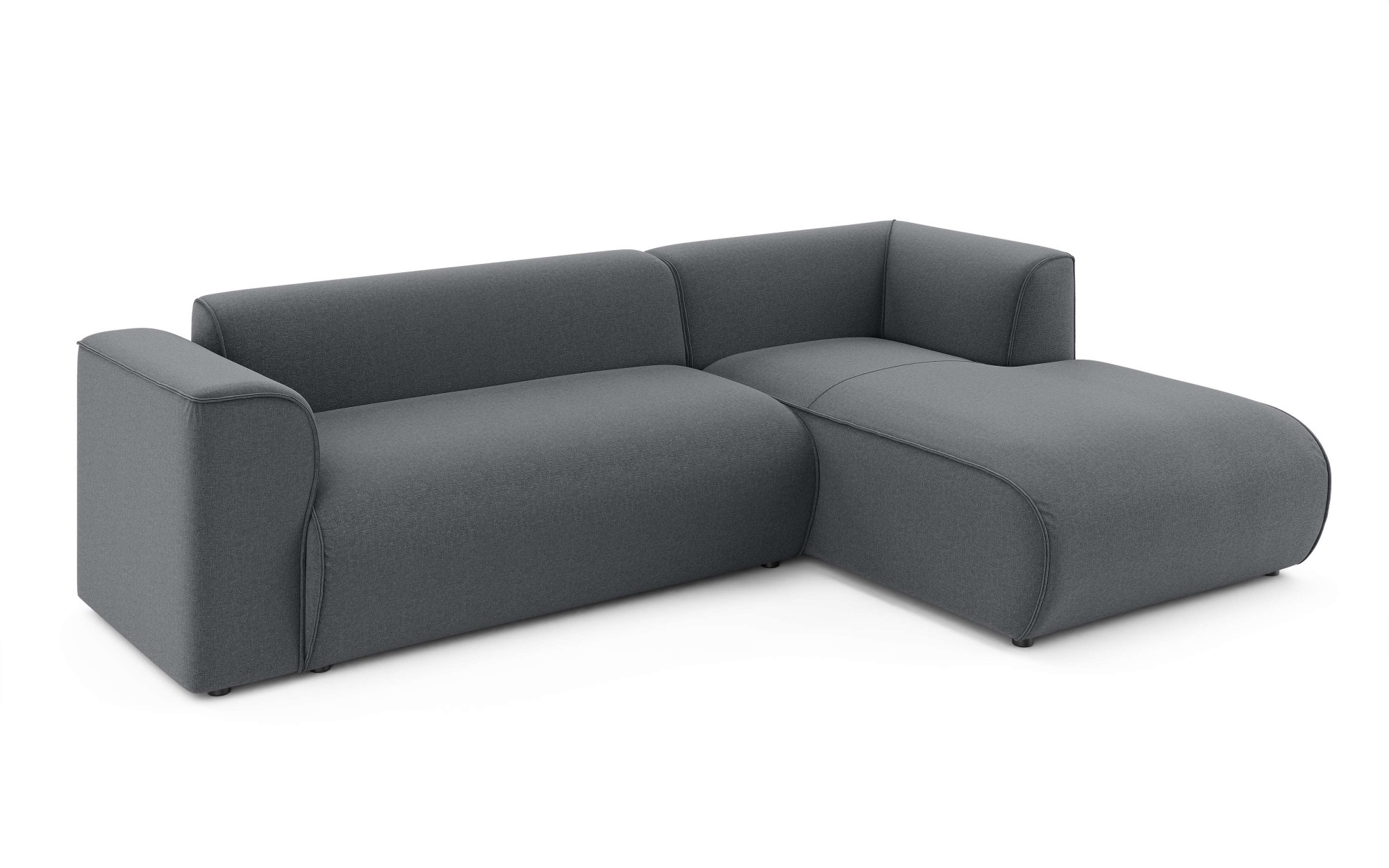 INOSIGN Ecksofa »MERID L-Form (257 cm), zeitlos & stilvolles Design,«, Aufwendig gepolstert, in Cord, Chenille und Struktur