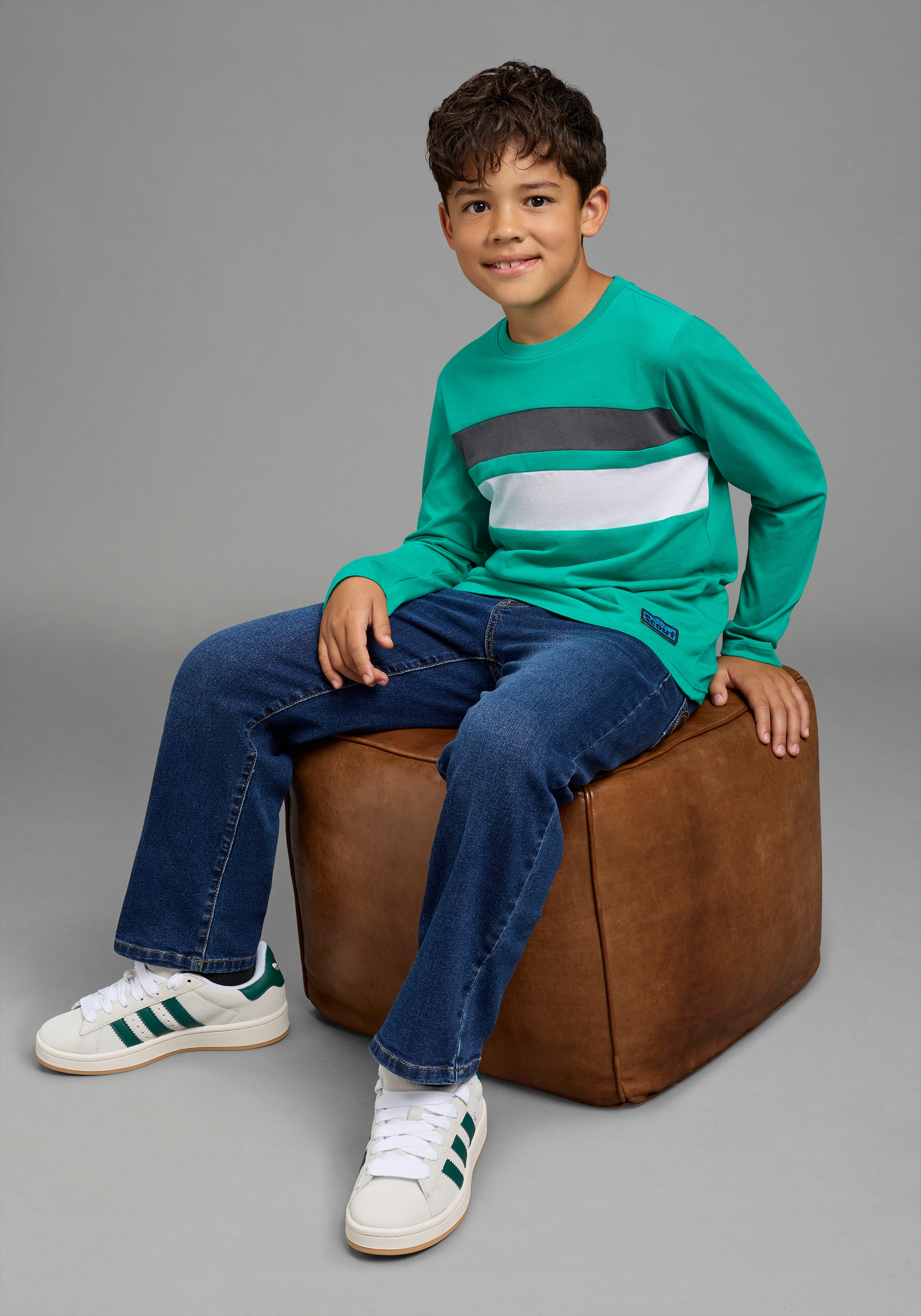Scout Langarmshirt »3er Packung Shirt mit Kontrast-Einsätzen« Packung, 3,  3 Shirts, jedes Langarmshirt ein Style für sich