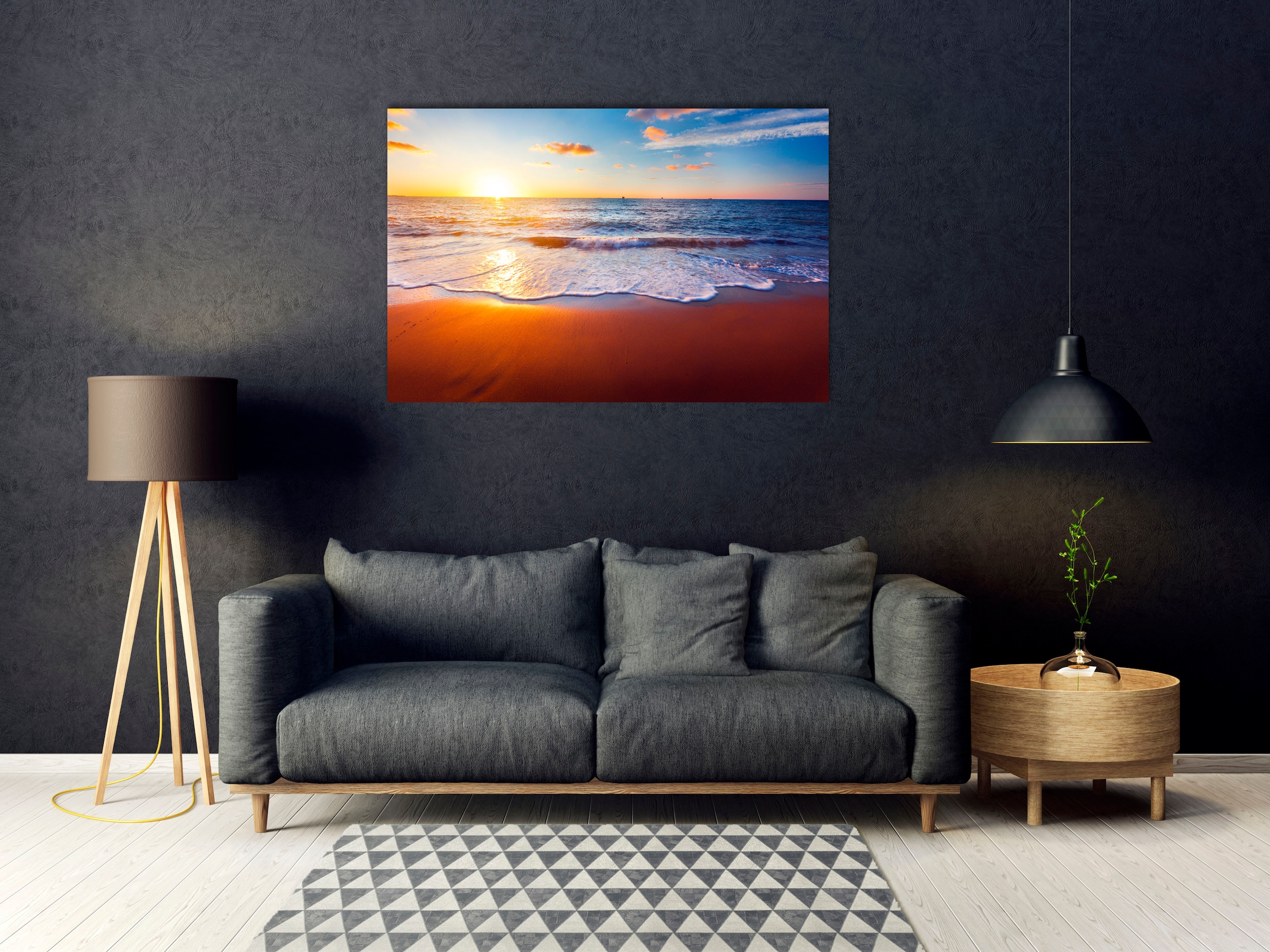 queence Acrylglasbild "Esko", Strand-Meer-Spa-Spa Bilder-Schiffe-Meer Bilde günstig online kaufen