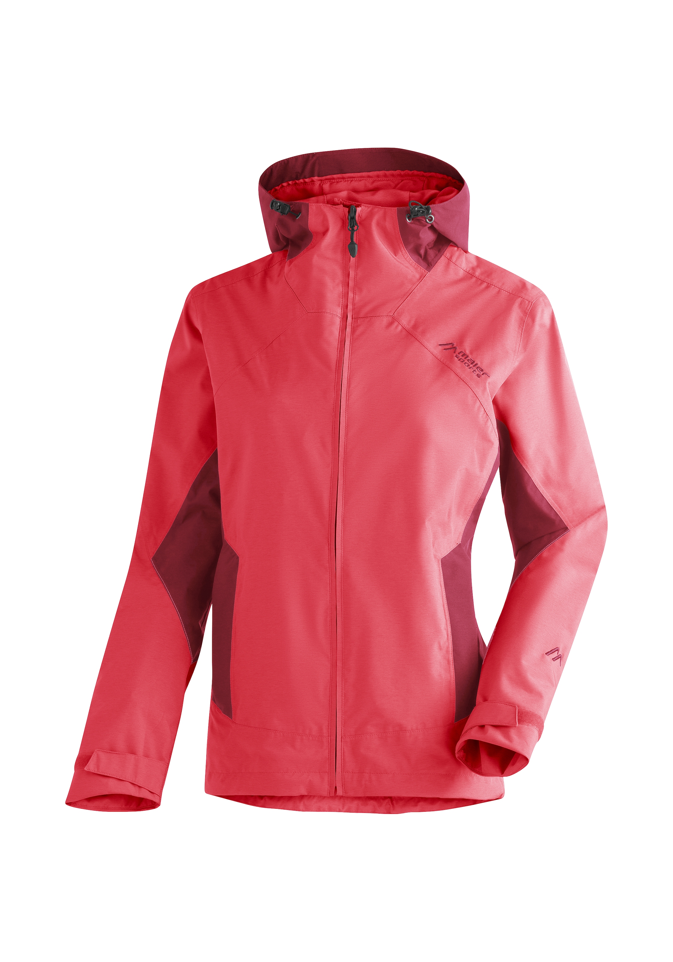 Maier Sports Outdoorjacke "Partu rec W", Damen Funktionsjacke, wasserdichte Regenjacke mit Kapuze, Wanderjacke