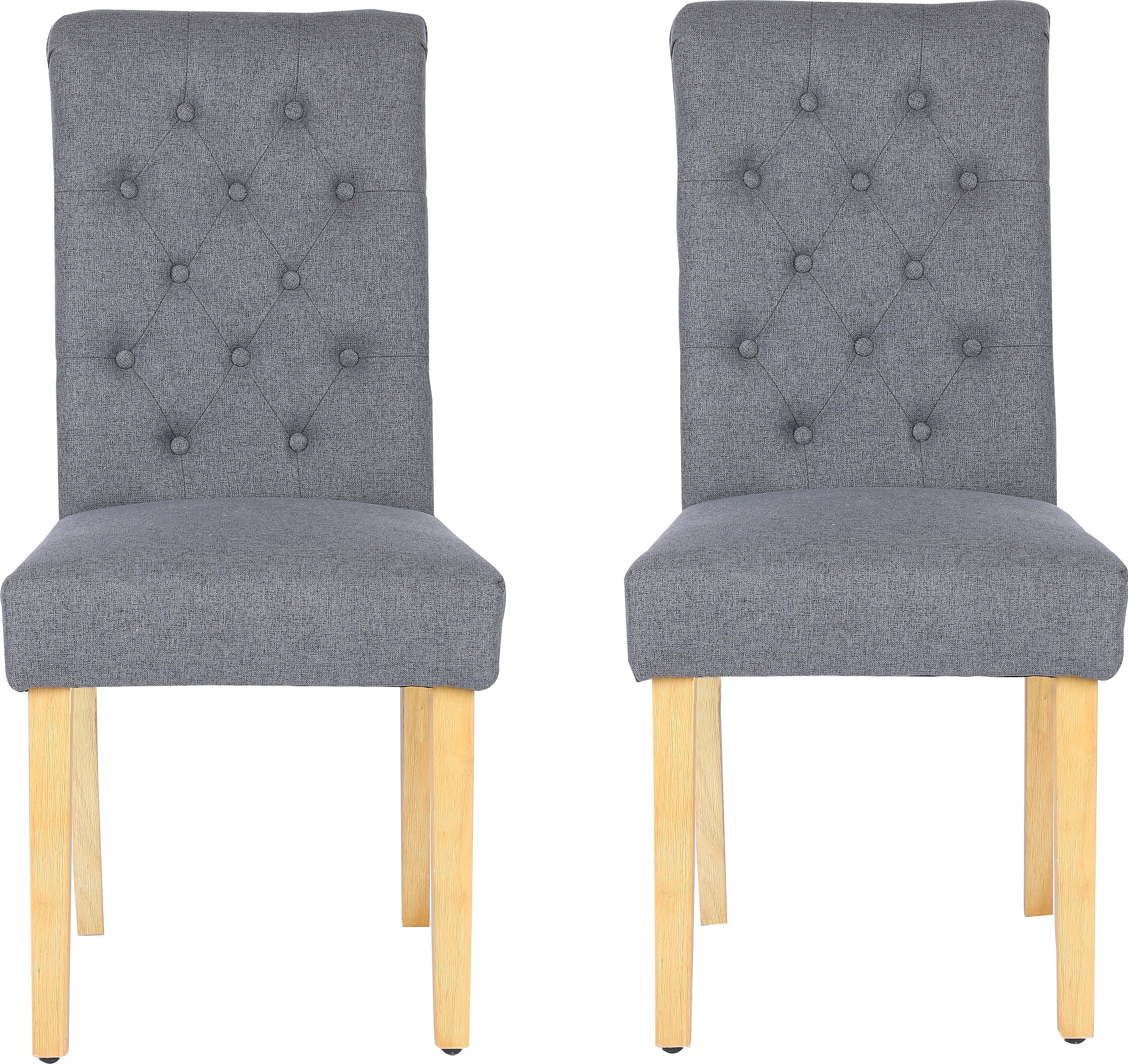Home affaire Esszimmerstuhl »Liao«, pflegeleichter Webstoff Bezug, Knopfheftung, Sitzhöhe ca. 51 cm