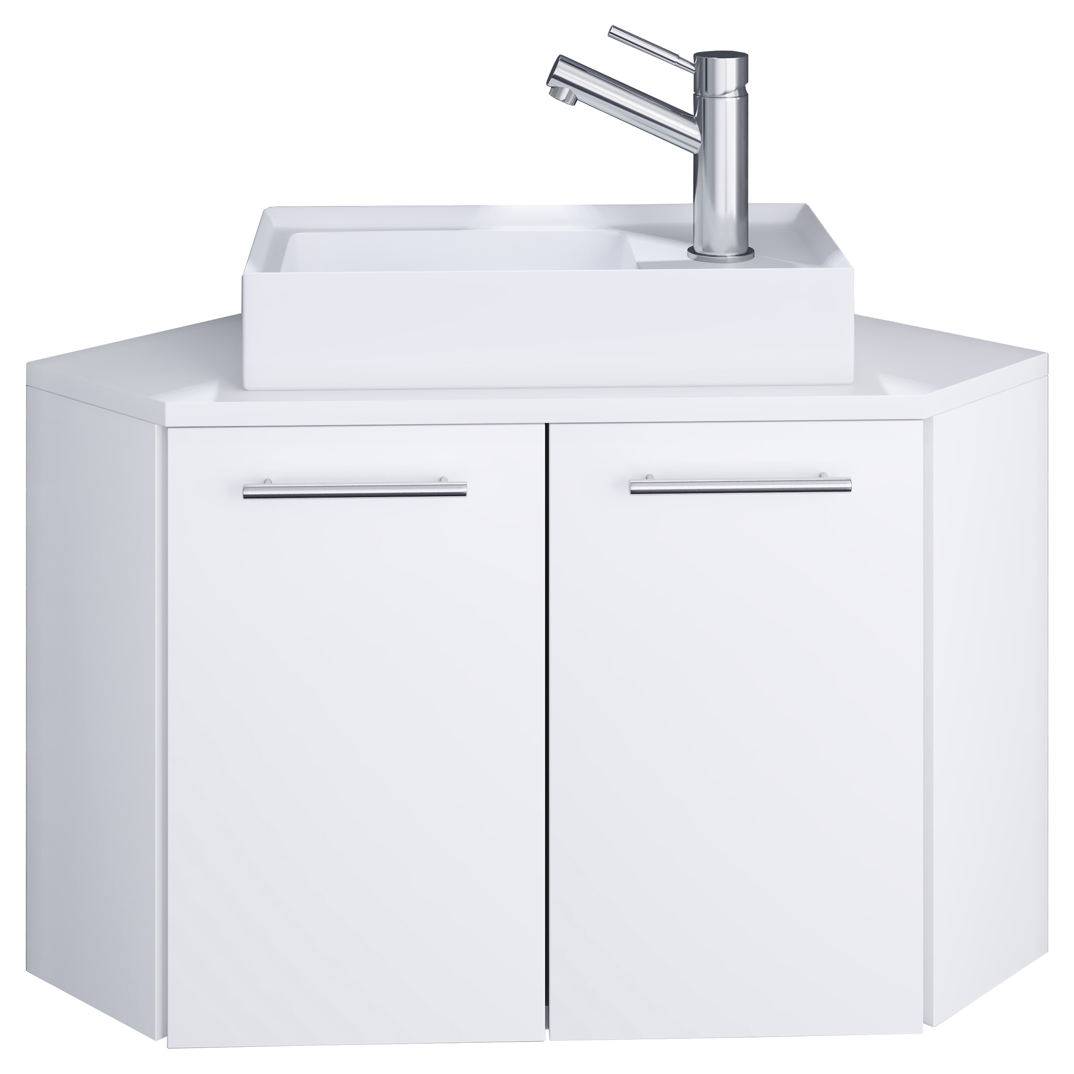 VCM Waschtisch "2-tlg. Eck Gäste WC Waschplatz Waschtisch Vilosa" 2 Stk. tlg.