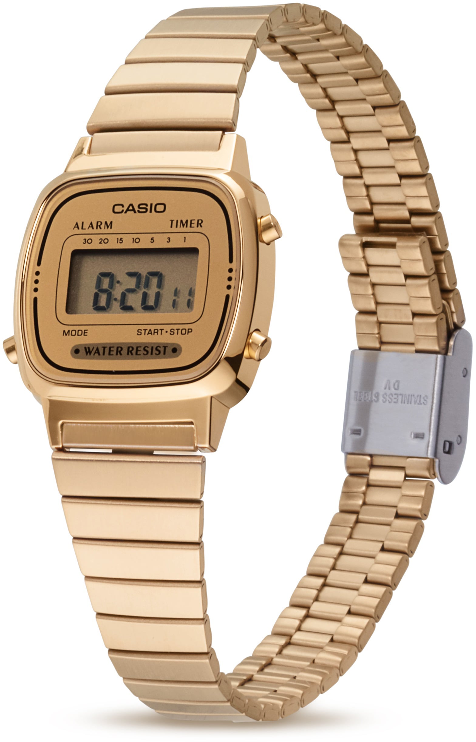 CASIO VINTAGE Chronograph »LA670WEGA-9EF«, Quarzuhr, Armbanduhr, Damenuhr, digital, Datum, Stoppfunktion