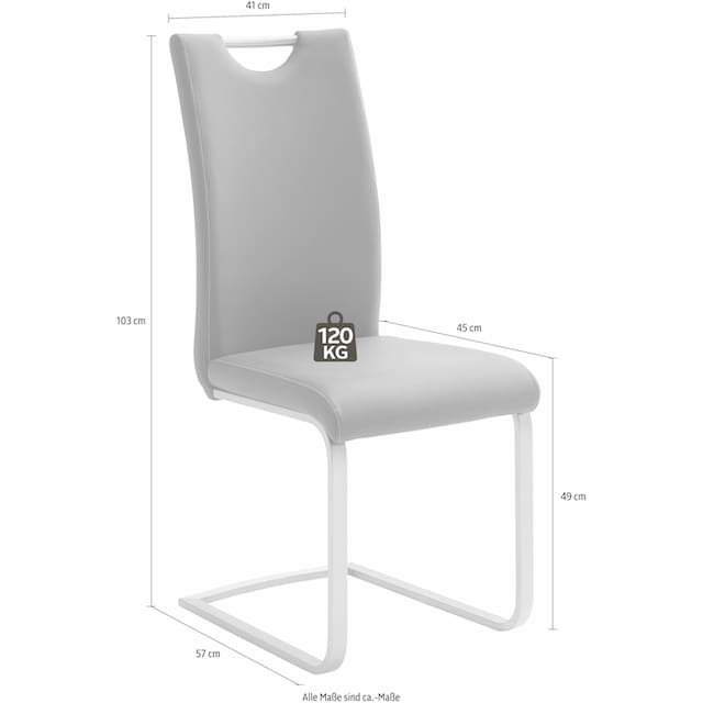 MCA furniture Freischwinger »Paulo«, (Set), 4 St., Kunstleder, Stuhl  belastbar bis 120 kg bestellen | BAUR