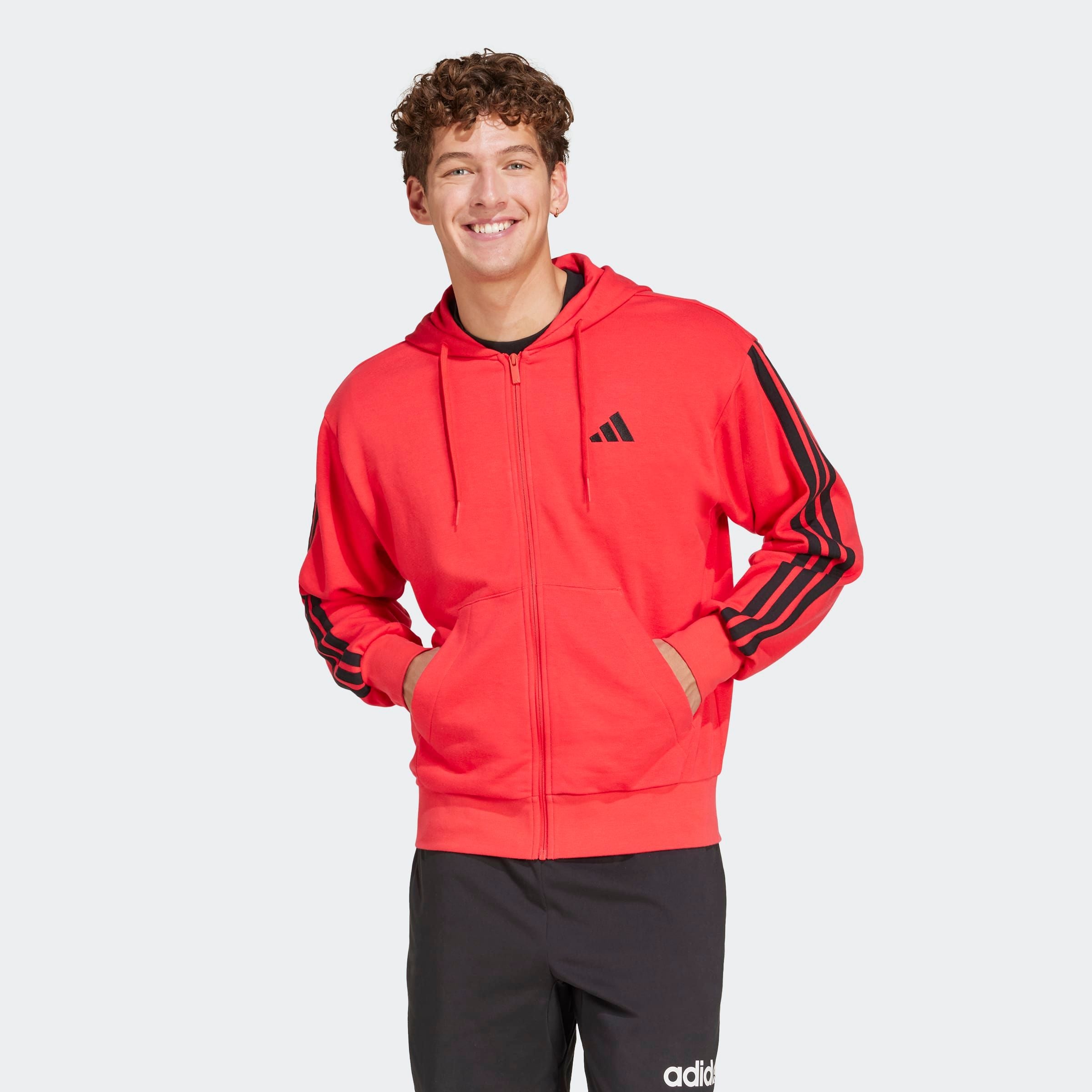 adidas Sportswear Kapuzensweatshirt "ESSENTIALS 3-STREIFEN FRENCH TERRY" günstig online kaufen
