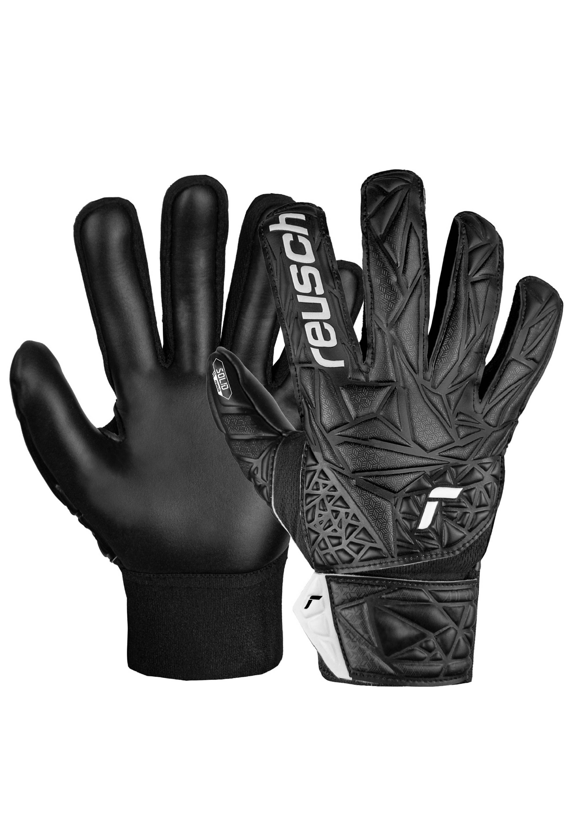 REUSCH Kinder Torwarthandschuhe "Attrakt Starter Solid Junior", schwarz, Gr. 7, mehrfarbig, 28% Polyester, 8% Polypropylen, 5% Polyurethan, 1%
