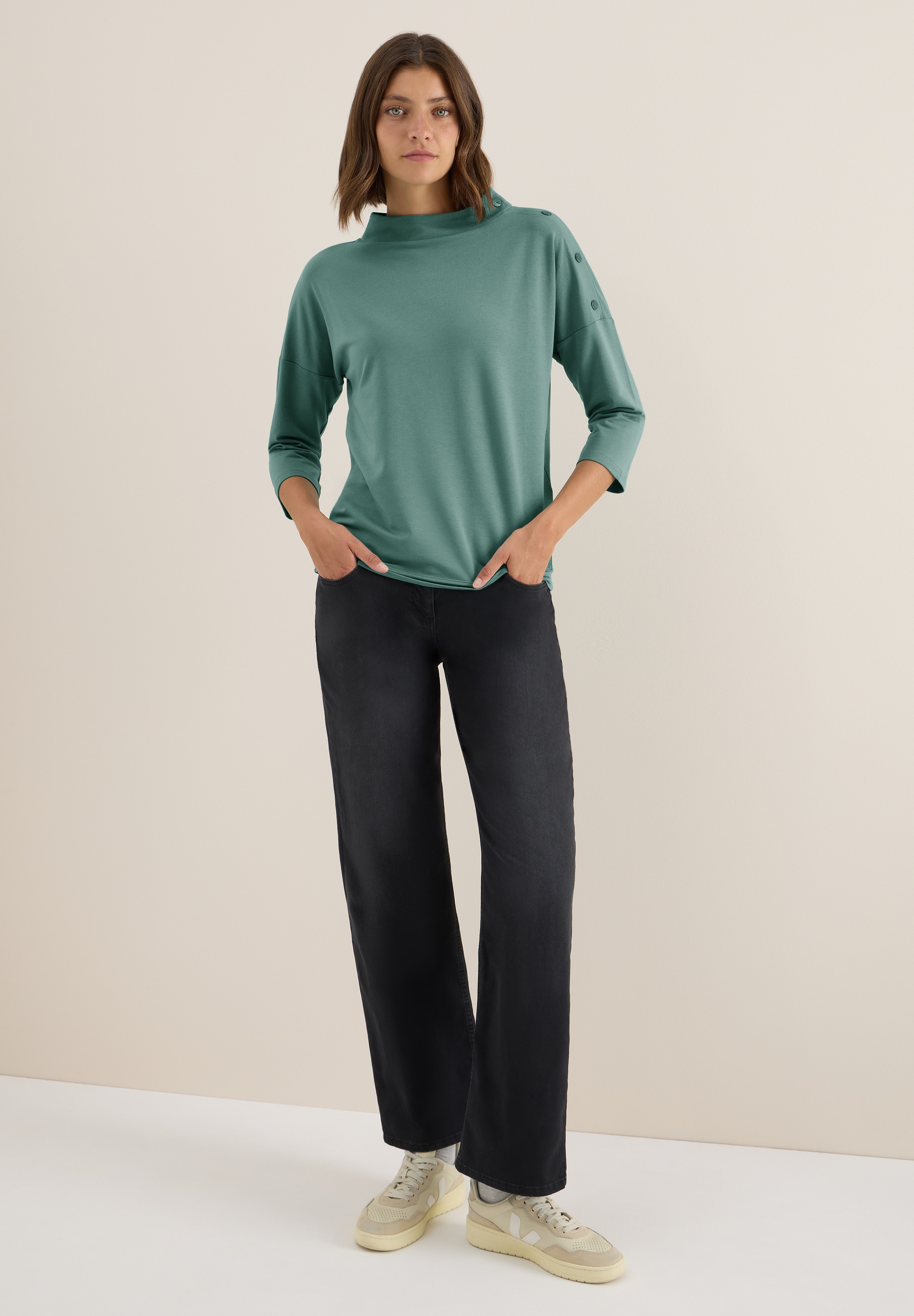 Cecil Langarmshirt, im soften Baumwoll-Mix