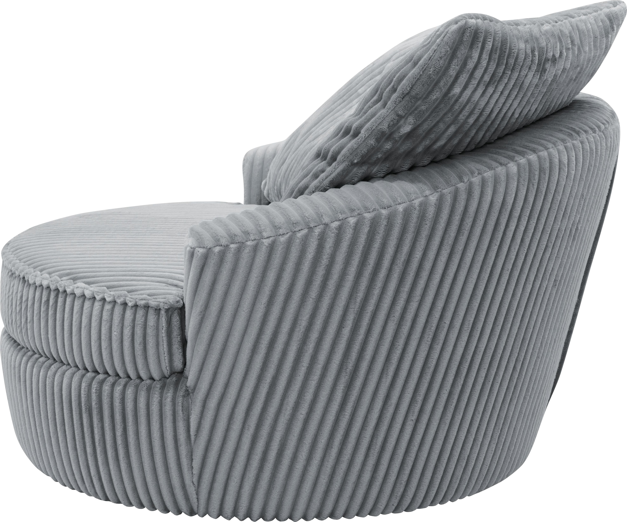 INOSIGN Drehsessel »AMECA, Love Seat XXL, Lese-Sessel, Big-Sessel 122 x 126 x 76 cm«, (1 St.), mit Mega-Cordstoff, Drehfunktion und Federkern