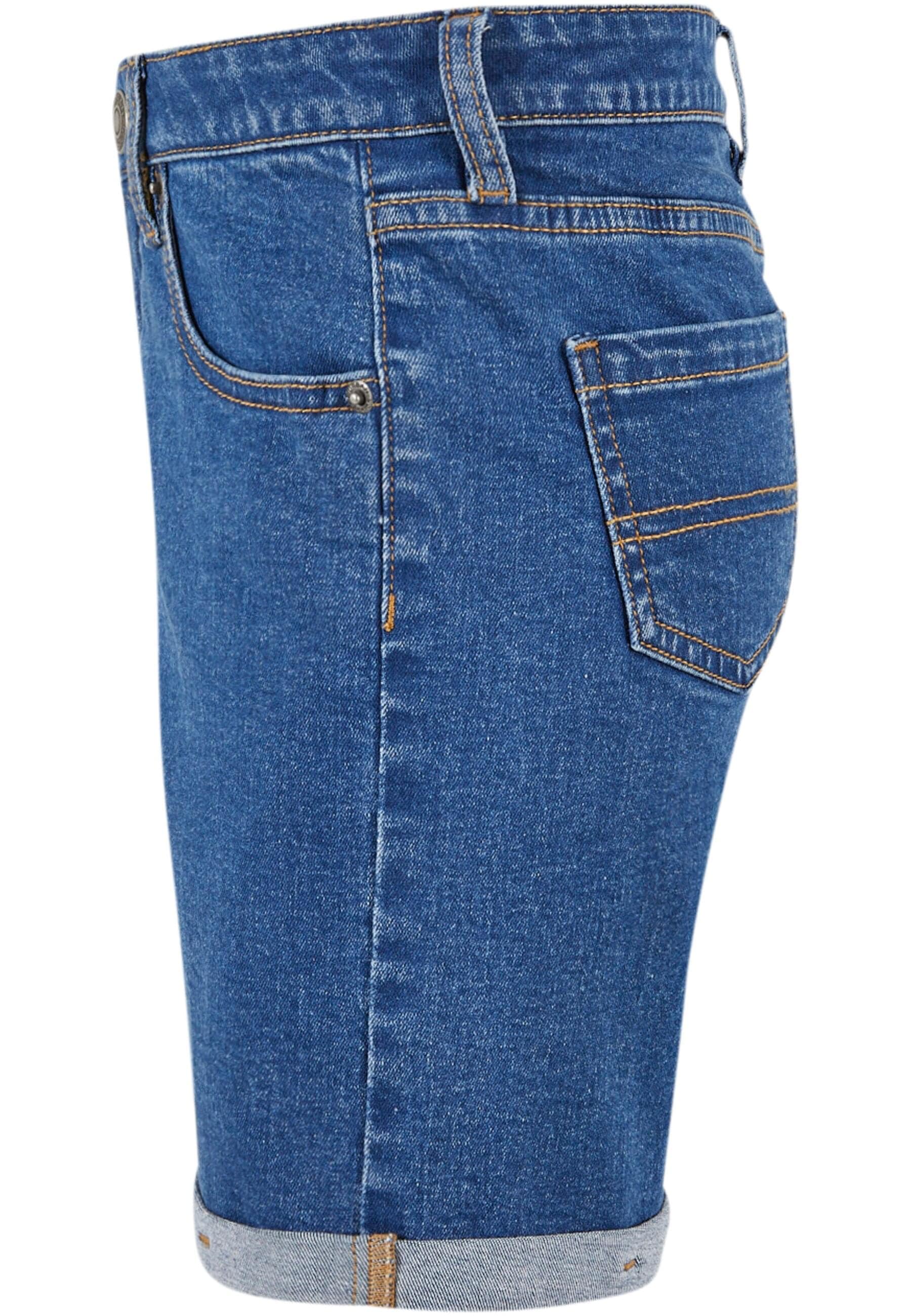 URBAN CLASSICS Shorts »Urban Classics Damen Girls Organic Stretch Denim 5 Pocket Shorts«, (1 tlg.)