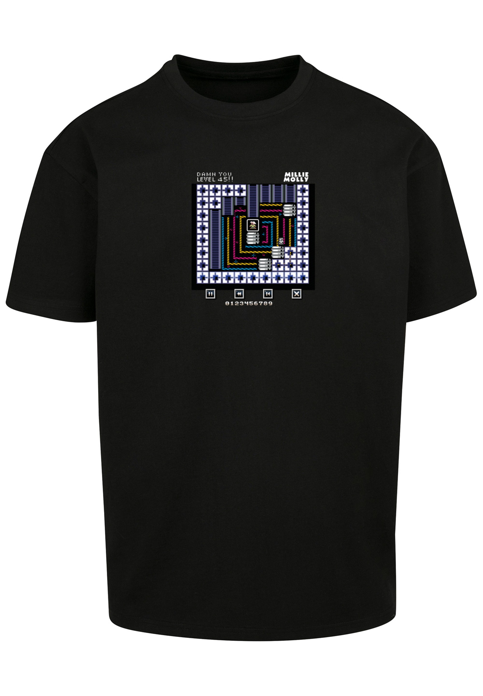 F4NT4STIC T-Shirt »Level 45 Millie Mollie C64 Retro Gaming«, Print