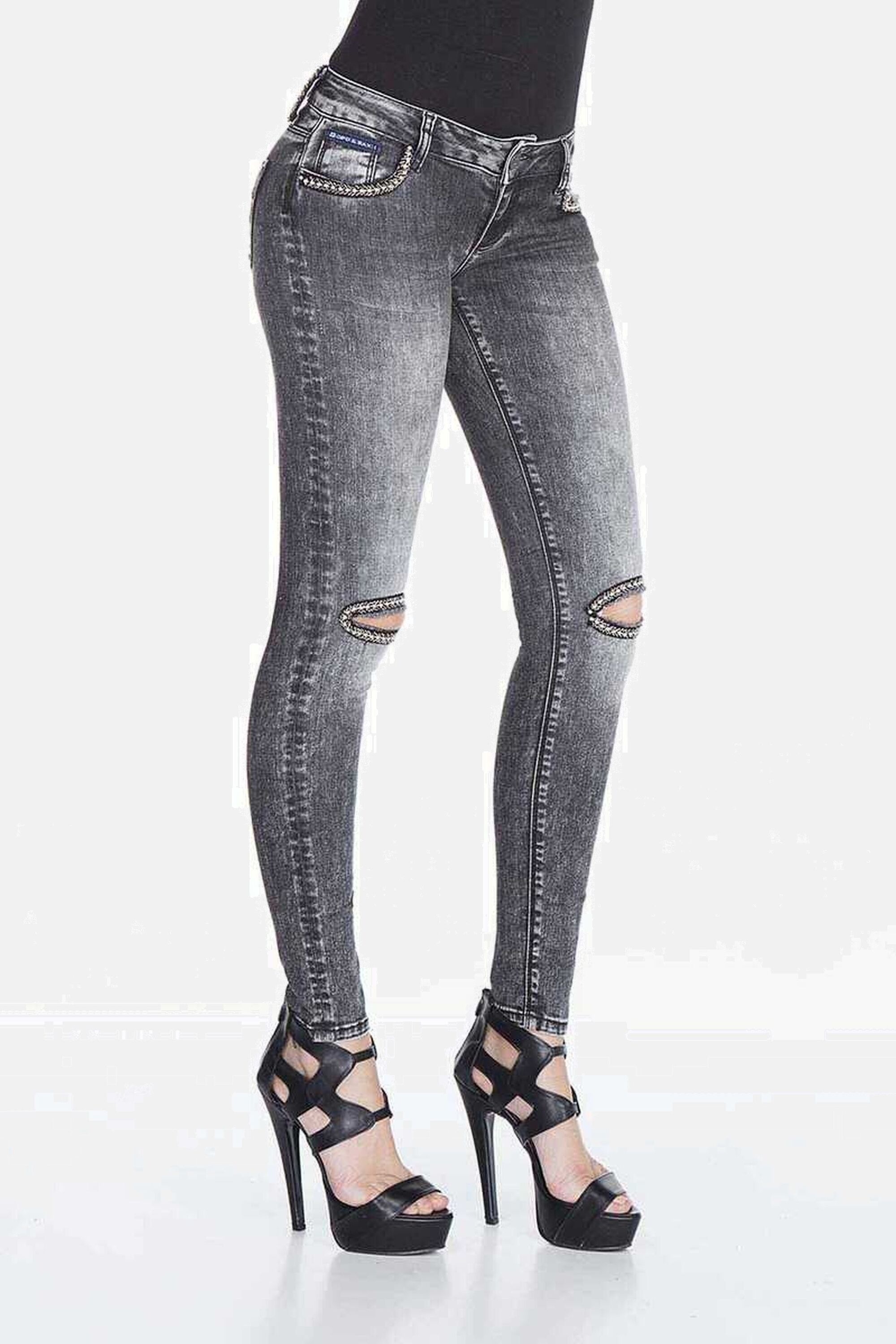 Cipo & Baxx Slim-fit-Jeans »Jeans«, im trendigen Used-Look, WD307