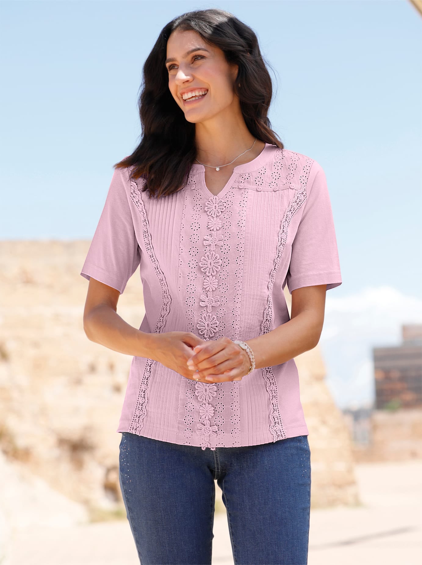 Inspirationen Spitzenshirt "Shirt", 1 Stk. günstig online kaufen