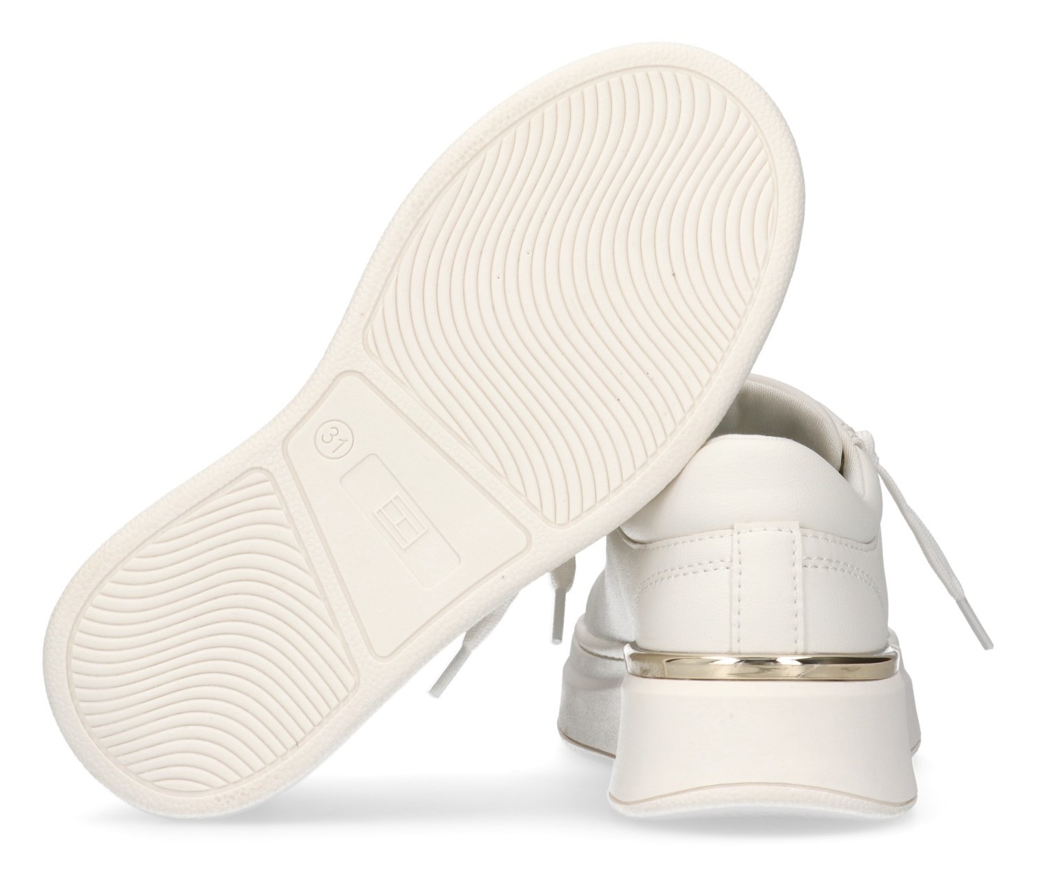 Tommy Hilfiger Plateausneaker, Sneaker, Plateauschuh, Schnürschuh mit Metallic-Einsätzen