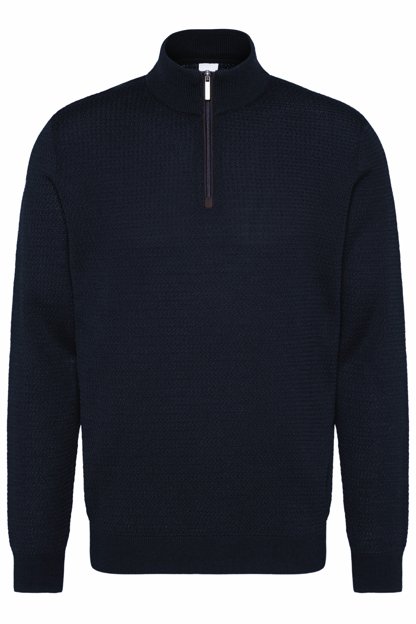 Bugatti Herren Troyer – Klassischer Pullover Mit Fein Gestreiftem Kragen & Rippbündchen