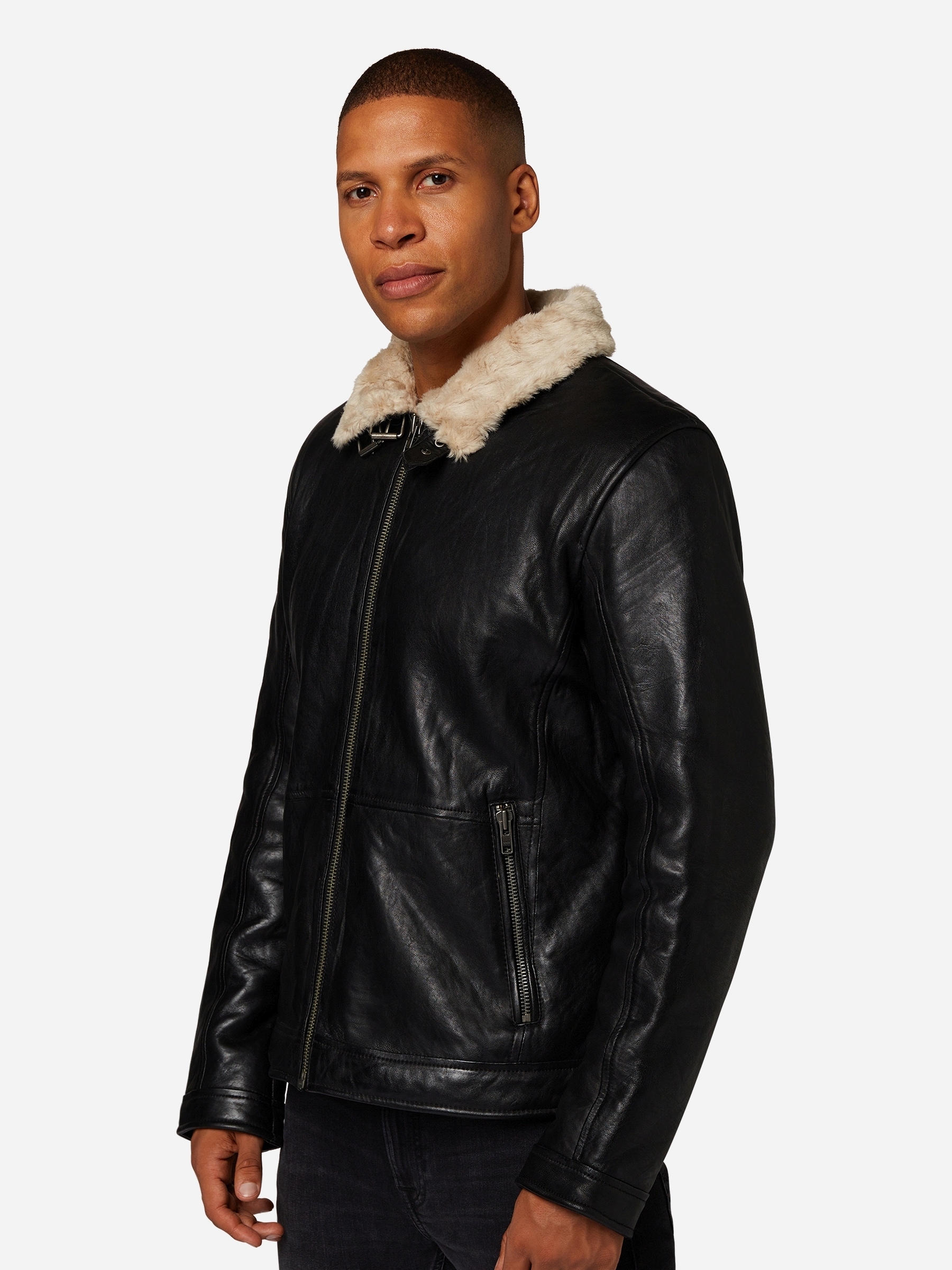 RICANO Bikerjacke »Lederjacke Arthur« ohne Kapuze Handgefertigt aus echtem Leder