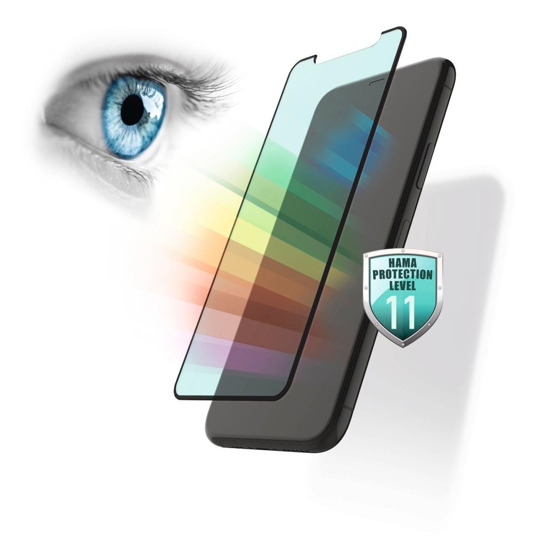 Hama Displayschutzglas »Displayschutzglas für das iPhone 12, iPhone 12 Pro mit Blaulichtfilter«, für Apple iPhone 12, Apple iPhone 12 Pro, antibakteriell