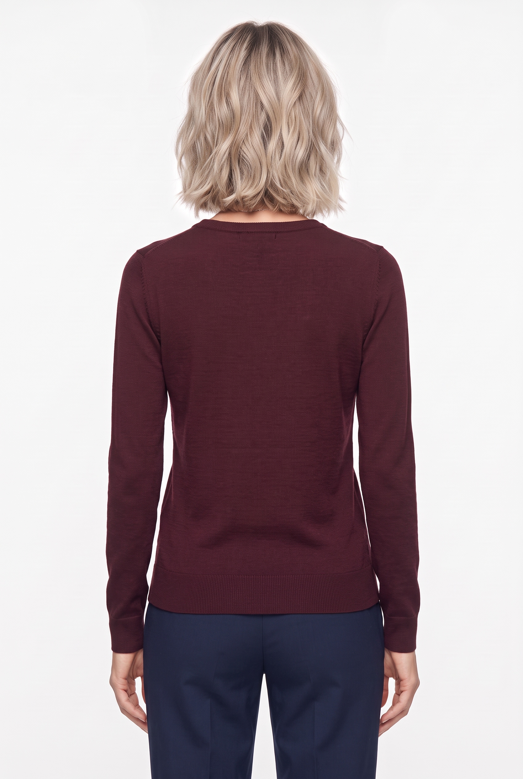 Gant Rundhalspullover »WOOL COTTON C-NECK« aus Wolle und Baumwolle