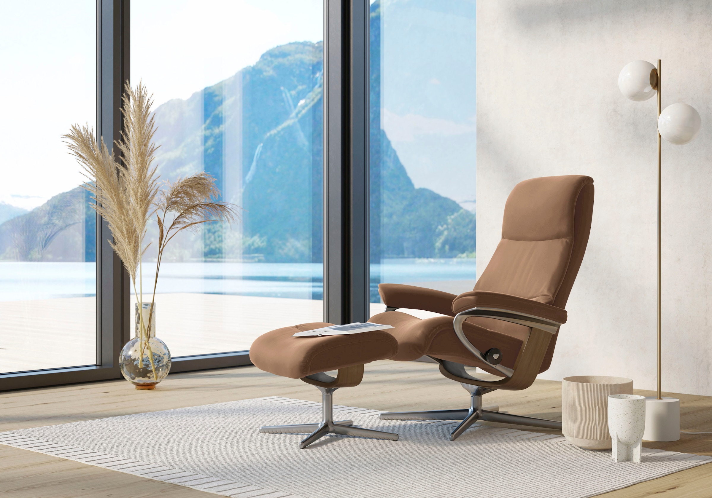 Stressless Relaxsessel "View", (Set, Relaxsessel mit Hocker), mit Hocker, m günstig online kaufen