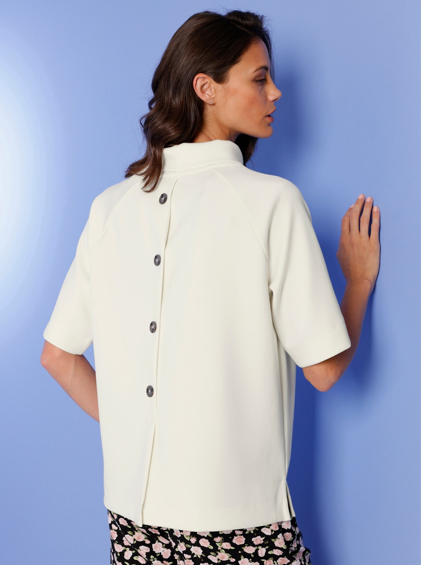 CREATION L PREMIUM Stehkragenshirt »Modal-Mix-Shirt«, (1 tlg.)
