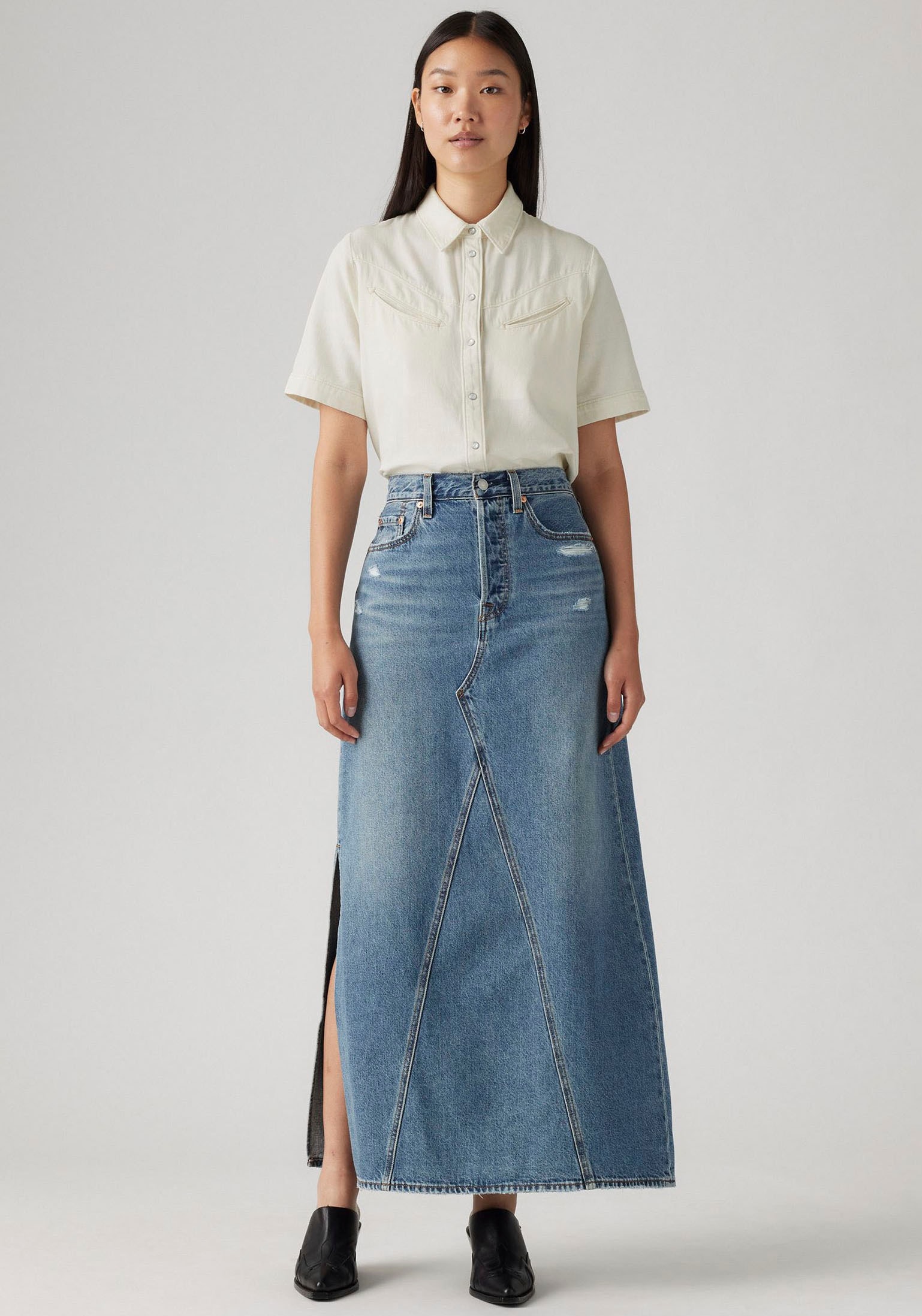 Levi's® Jeansrock »ICONIC LONG SKIRT«, im Five-Pocket Style