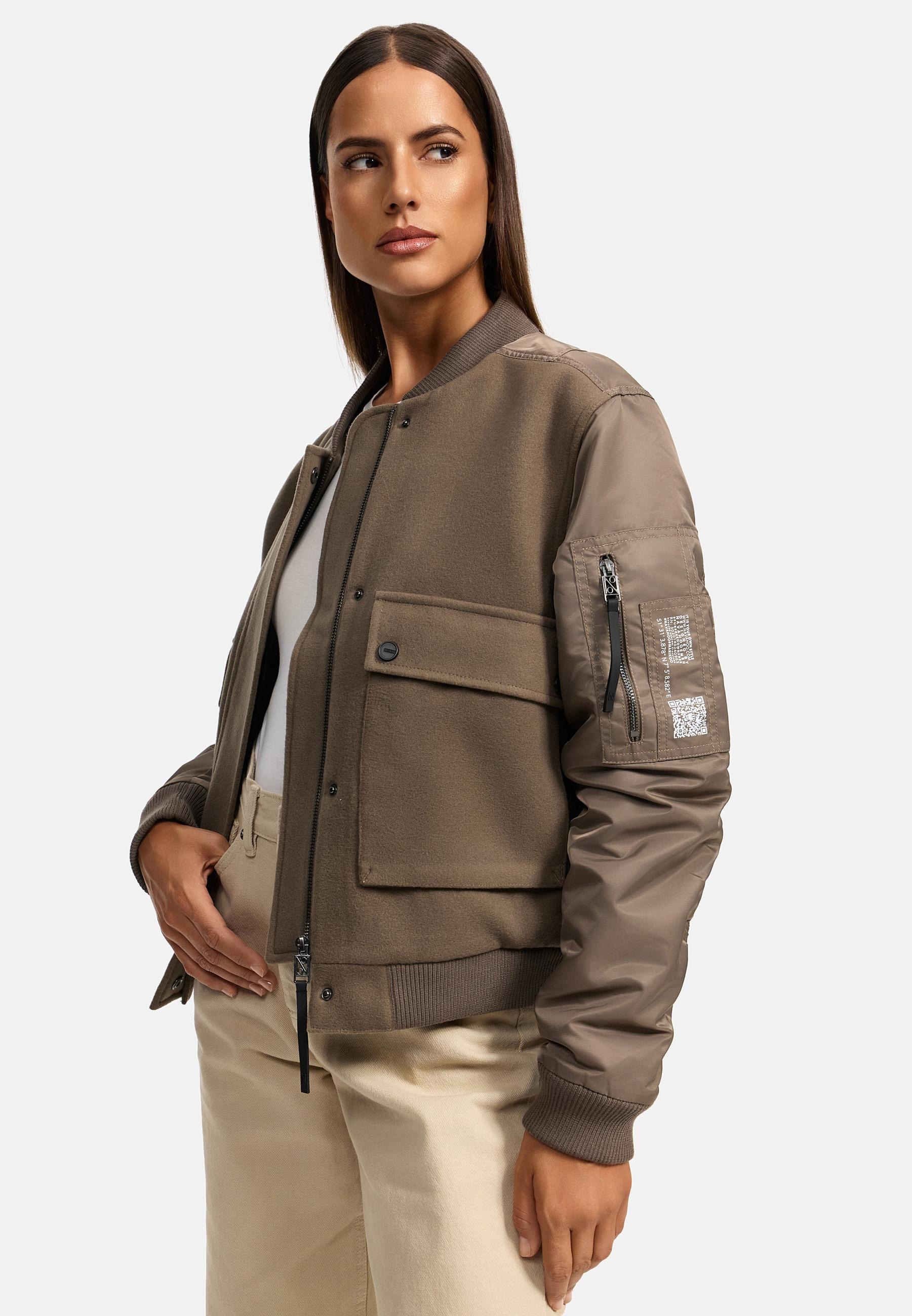 Navahoo Bomberjacke »Willstehaben 14«, ohne Kapuze, angesagte Collegejacke mit Ärmeltasche