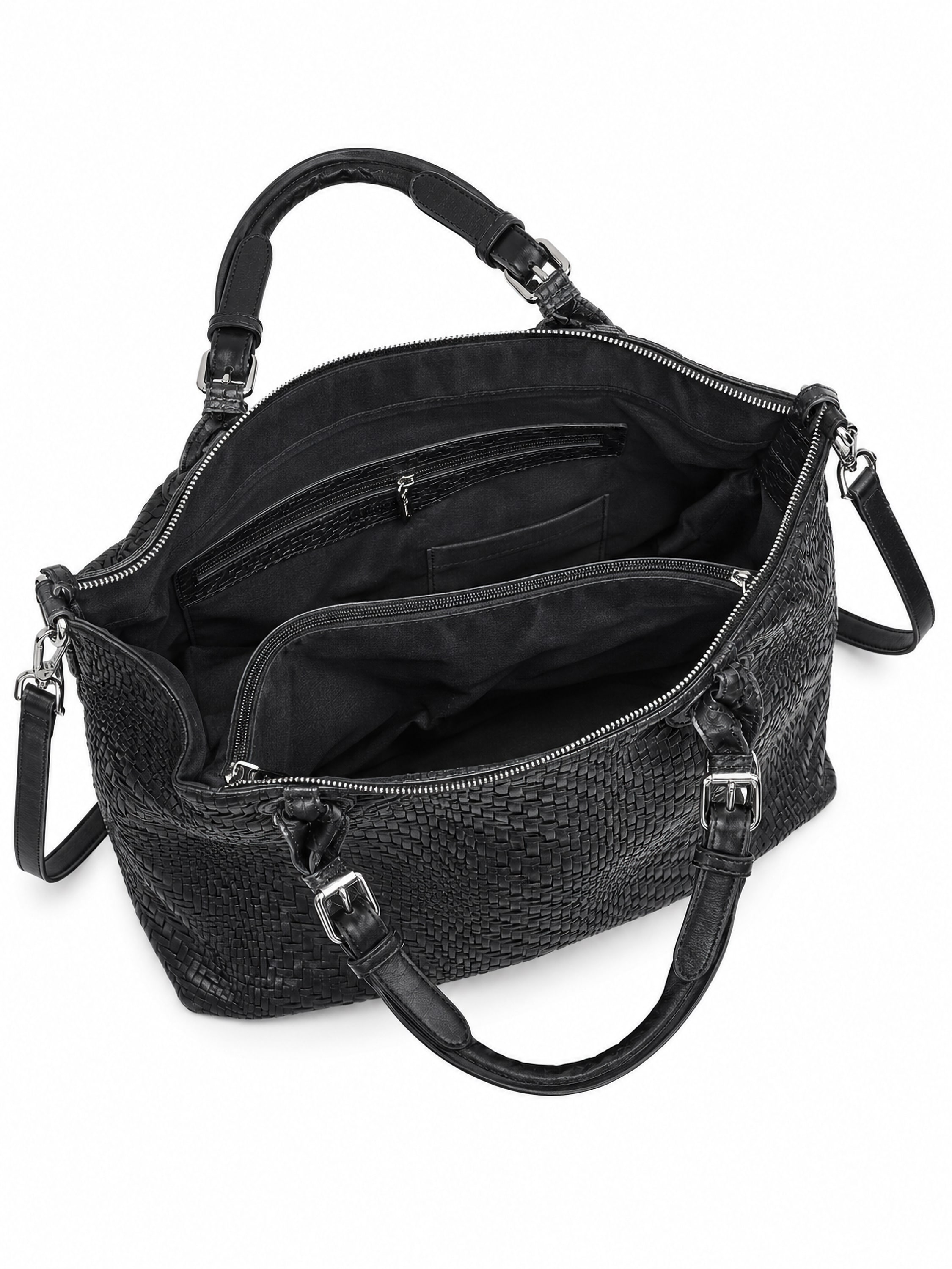 COLLEZIONE ALESSANDRO Schultertasche »Square« in modischer Flechtoptik