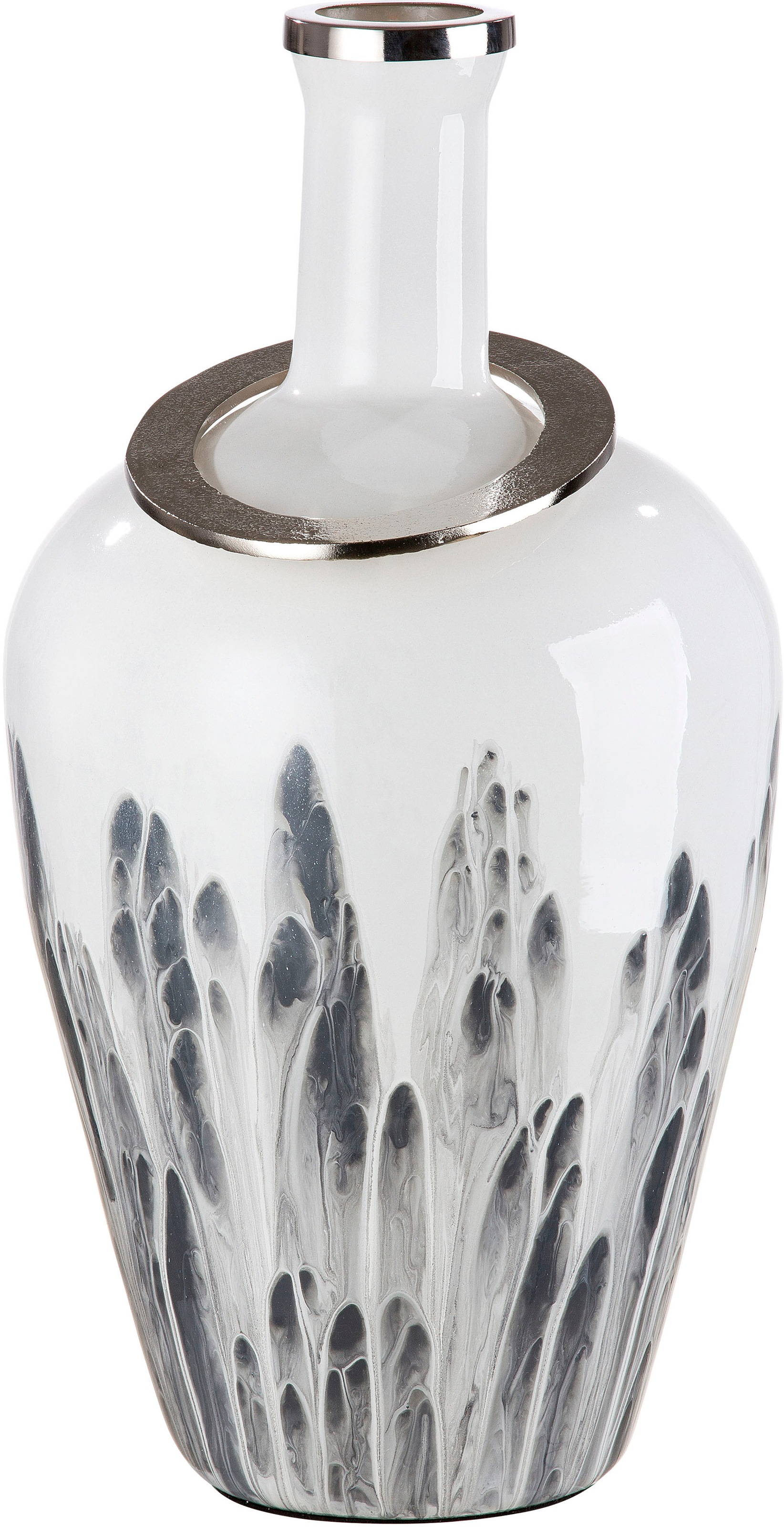 GILDE Bodenvase »Statuario« durchgefärbtes G...