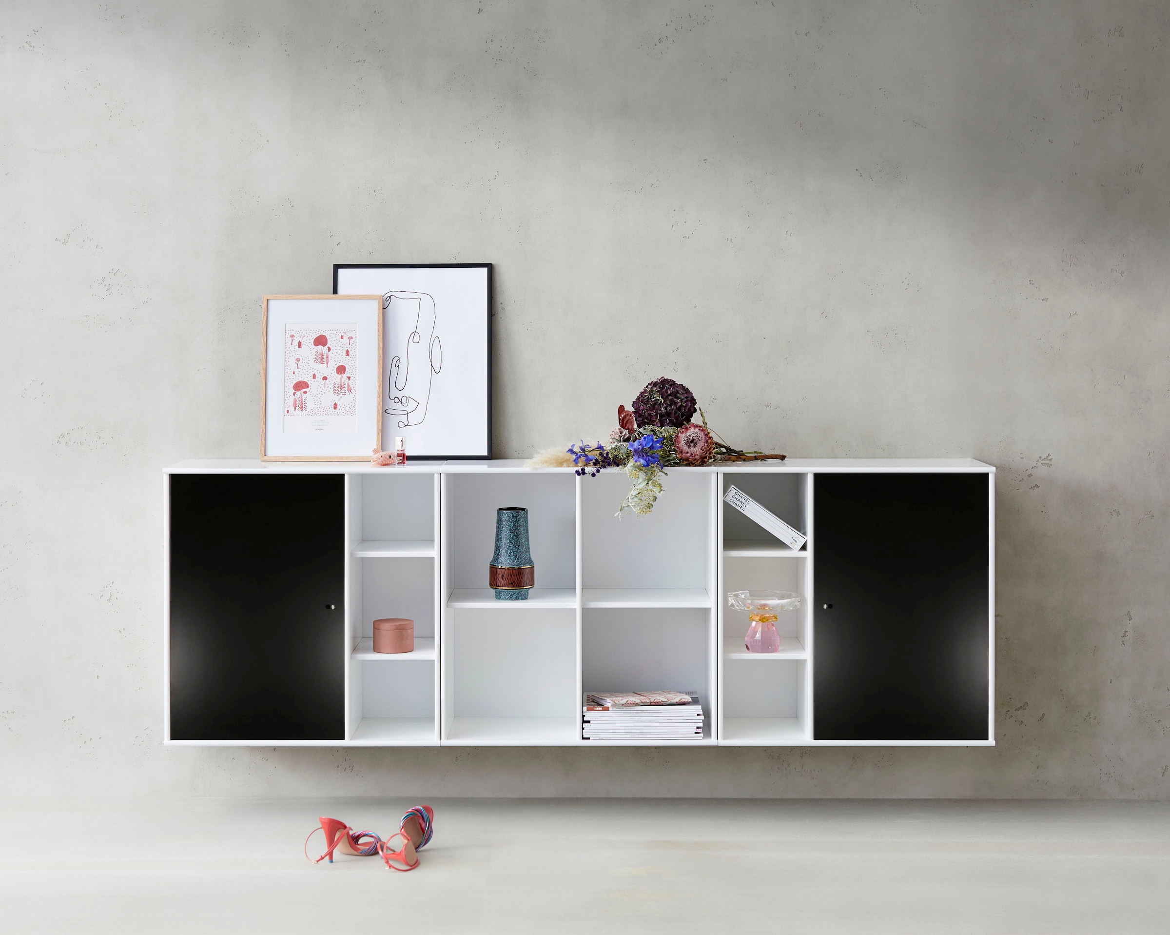 Hammel Furniture Sideboard »Mistral Kubus«, Kombination aus 3 Modulen, 2 Türen,...