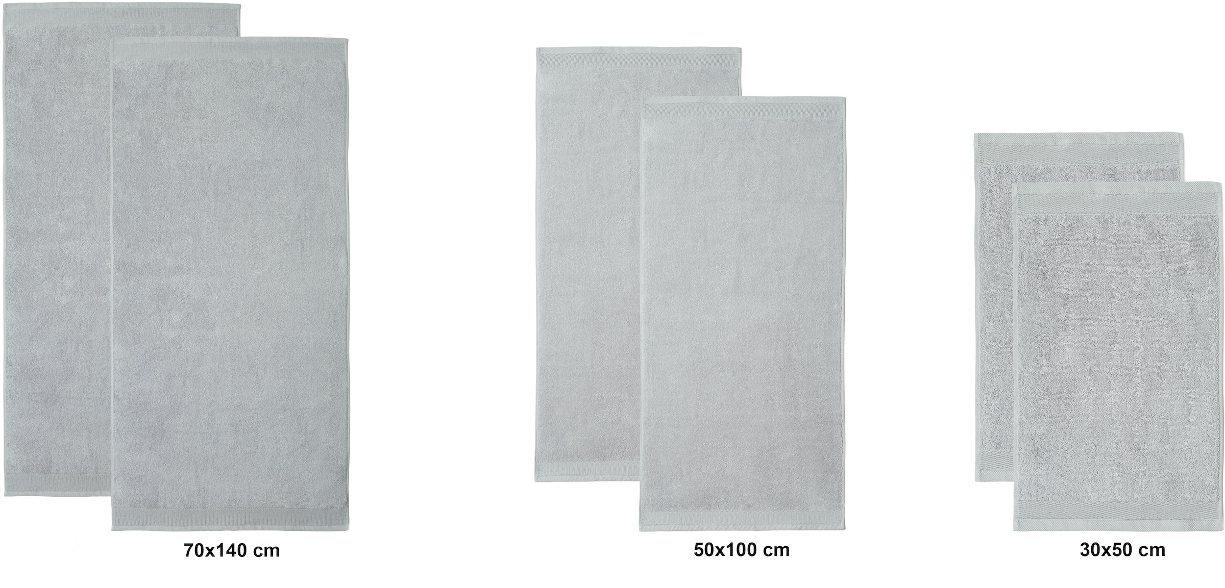 OTTO home Handtuch Set »Fenya, Premium Handtücher, 550 gr/m²«, Set, 6 tlg., Walkfrottier, Premium Handtücher mit Bordüre, Handtuch-Set, 100% Baumwolle