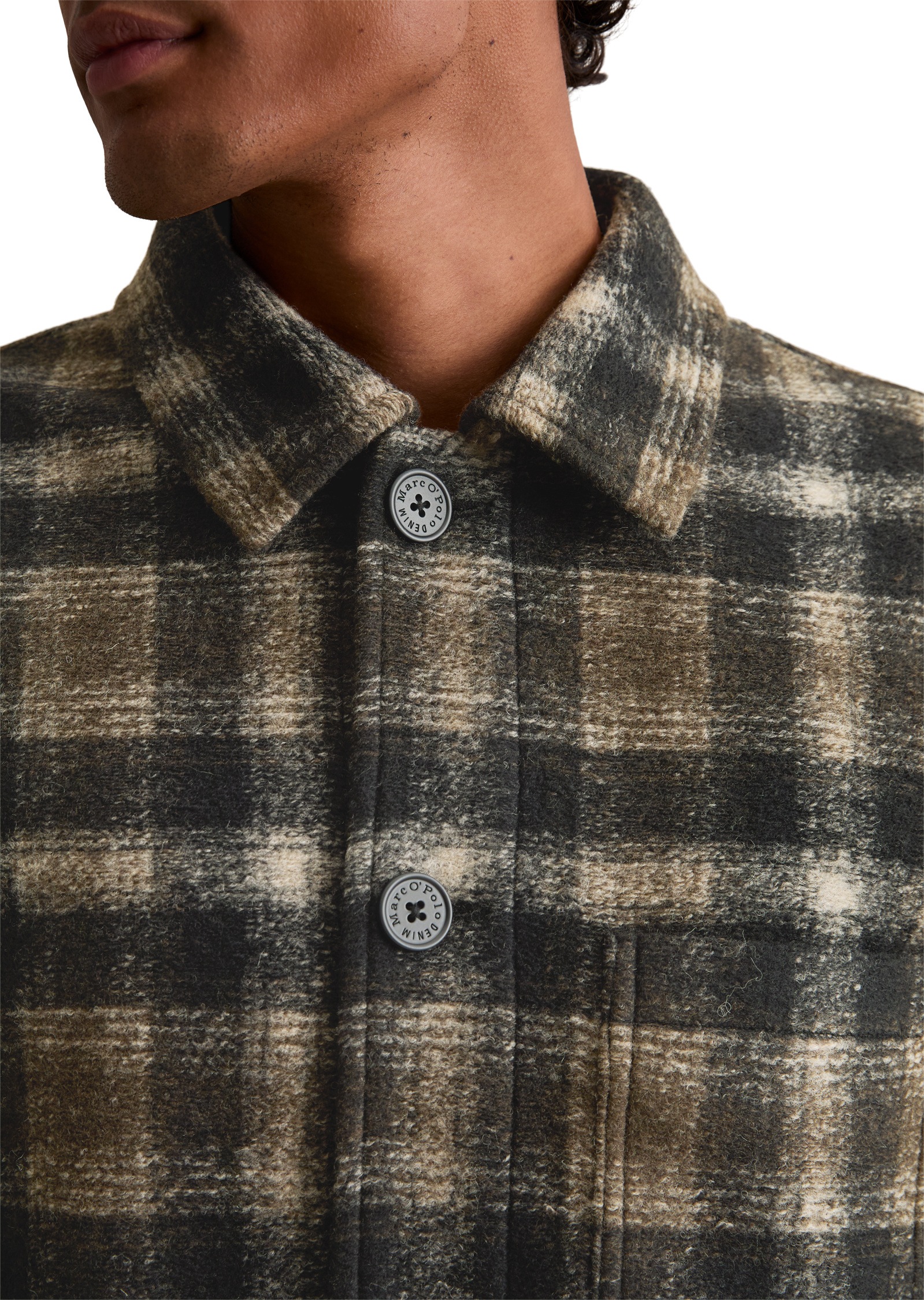 Marc O'Polo DENIM Outdoorjacke »aus Schafwoll-Mix mit Recycling-Anteil« ohne Kapuze