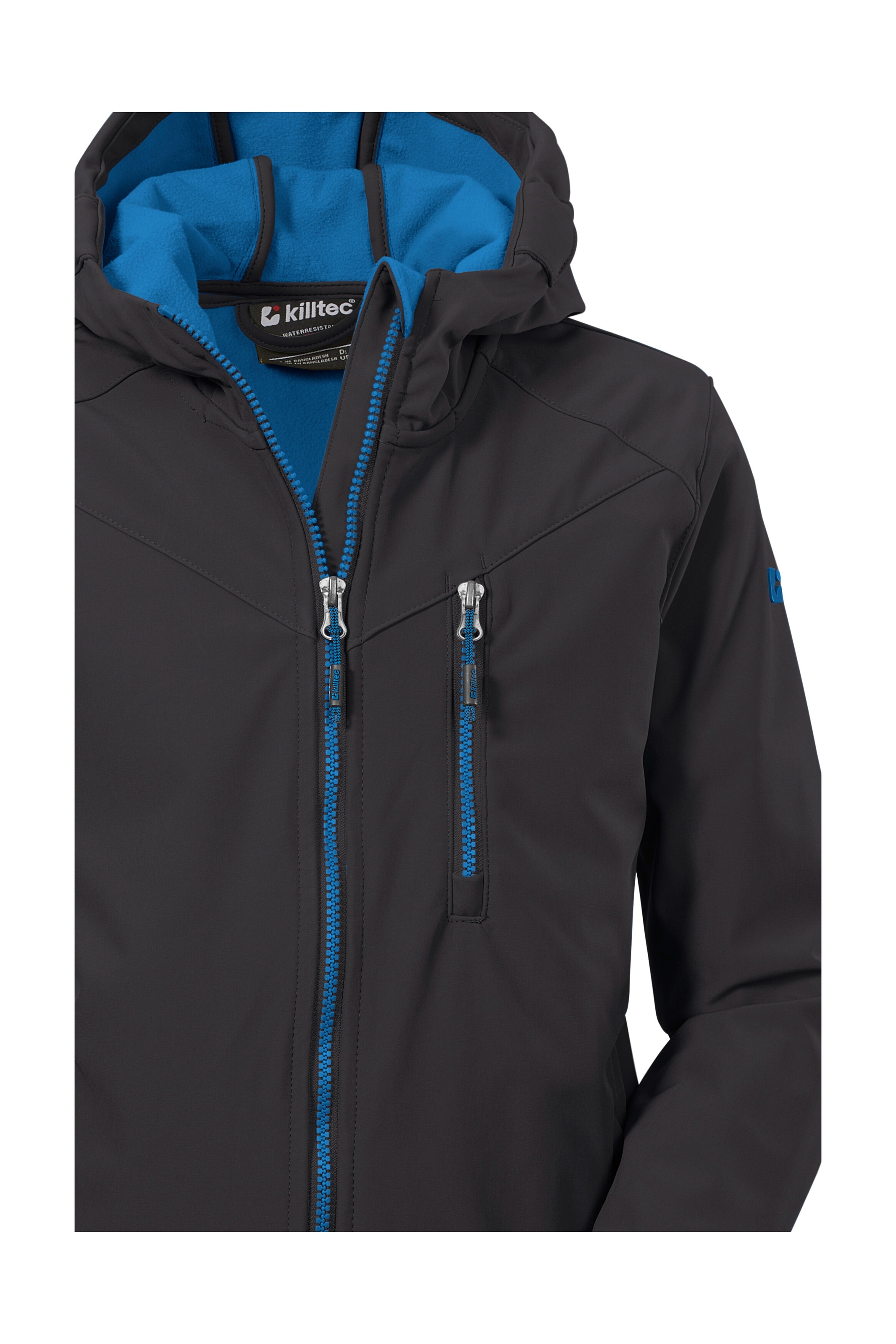 Killtec Softshelljacke »Boys Softshelljacke«, Wasserabweisende Softshelljacke mit Kapuze, Fleece und PFAs-frei