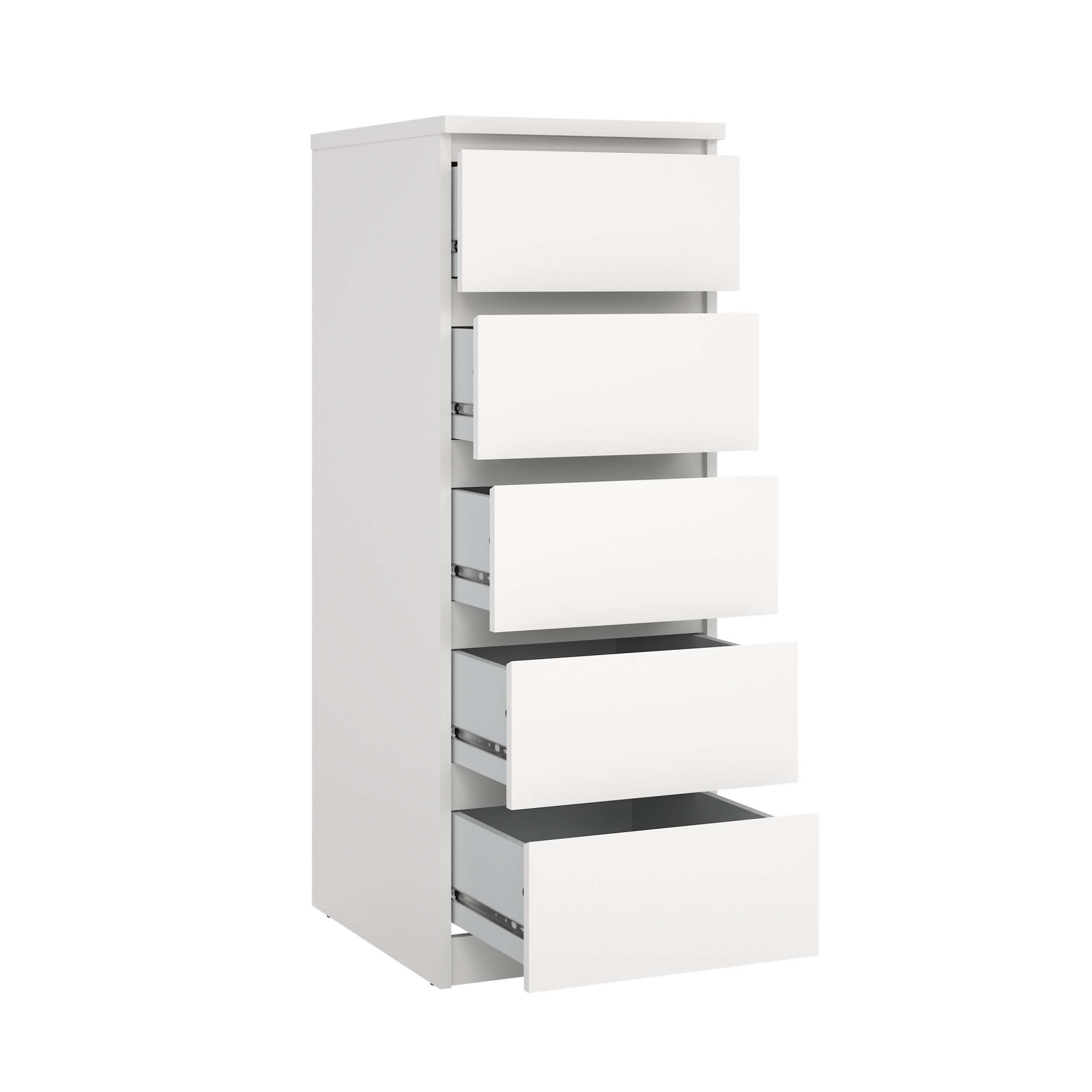 INOSIGN Highboard »Naia, Hochkommode, 5 Schubladen, Aufbewahrung, grifflose Front« Modern, skandinavisches Design, Schmal, in mehrere Farben