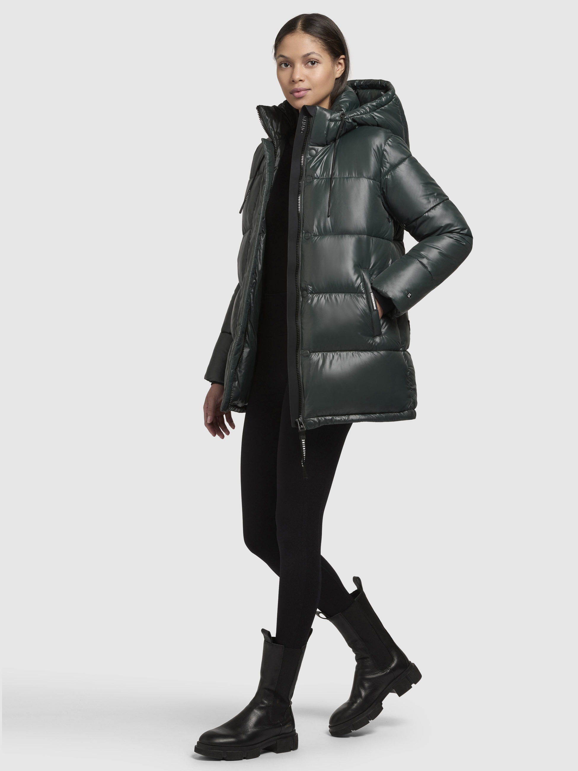 khujo Steppjacke »WORD3 SATIN«, mit Kapuze