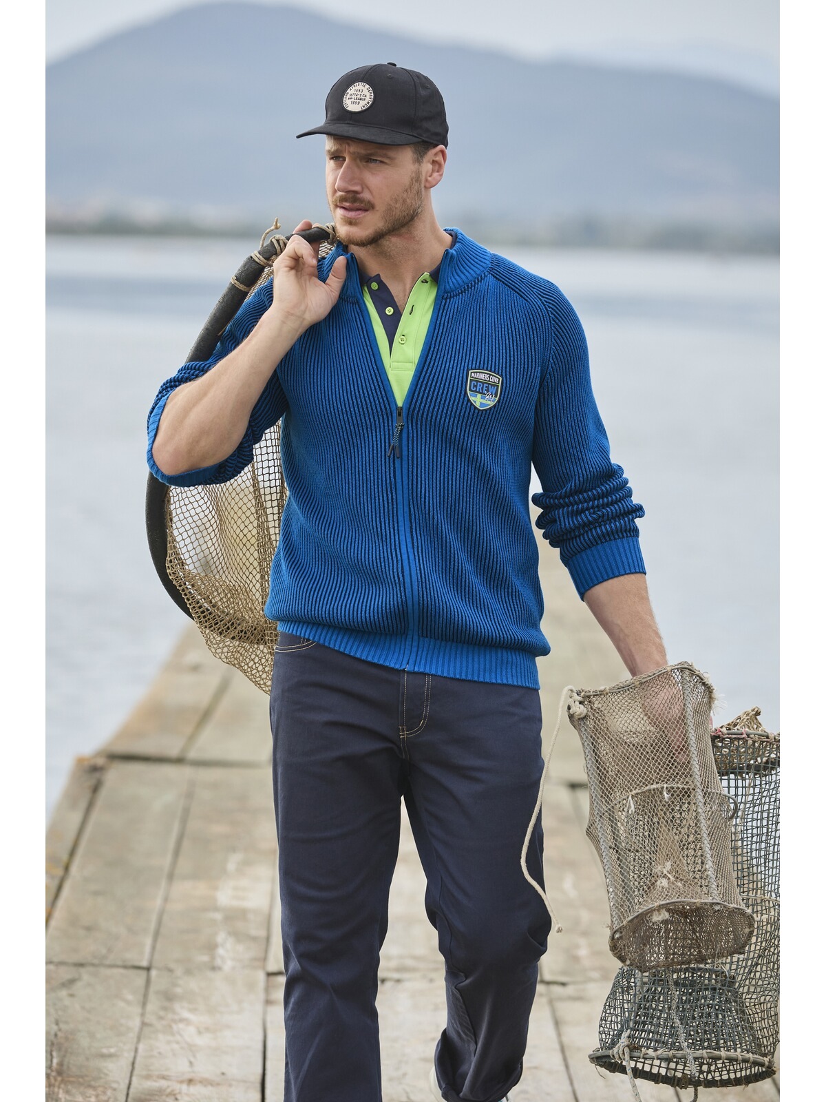 Jan Vanderstorm Strickjacke »Strickjacke VERMUNDUR«, in ansprechender Rippoptik