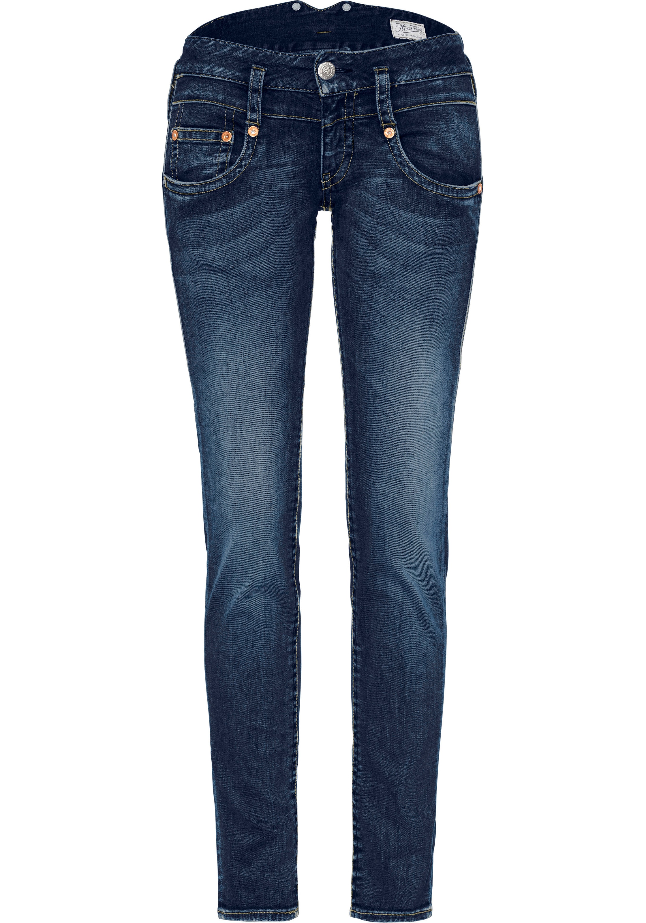 Herrlicher Slim-fit-Jeans »PITCH SLIM REUSED DENIM«, mit Badge