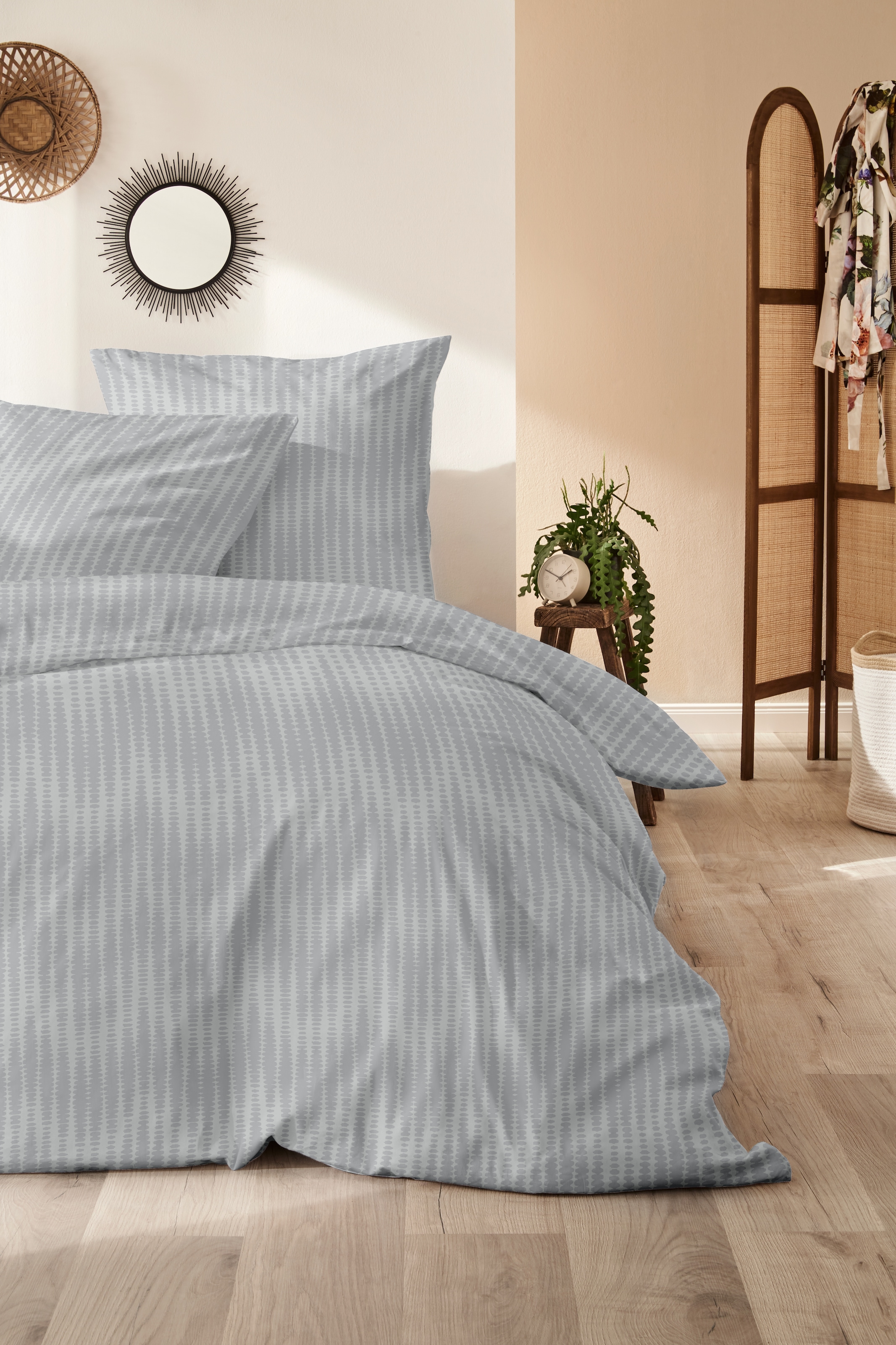Primera Bettwäsche »Feinbiber-Bettwäsche Illusion« 2 Stk. tlg. mit ruhigem Muster