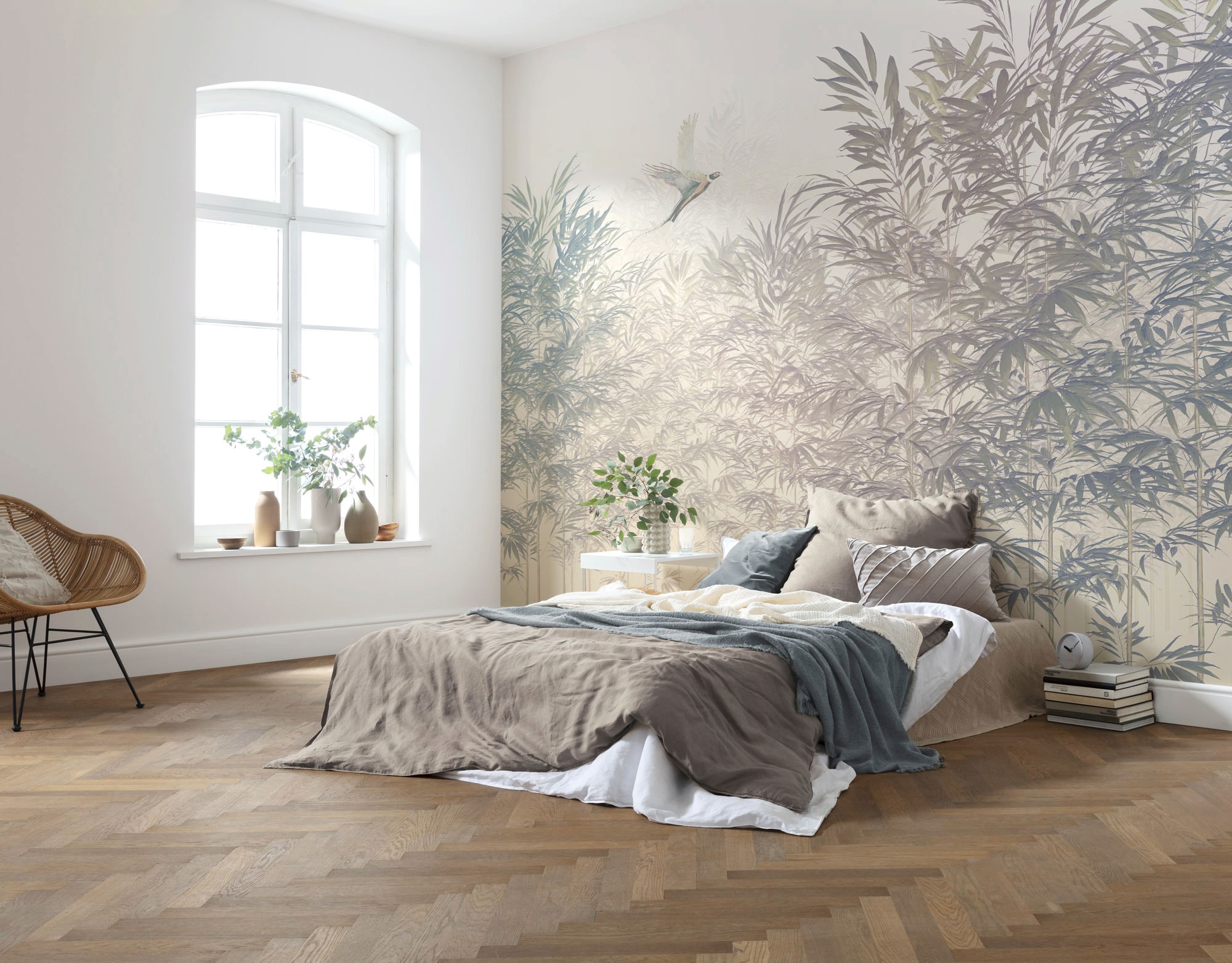 Komar Vliestapete »Digitaldruck Vlies - Bamboo Paradise - Größe 300 x 250 cm«, bedruckt, Wohnzimmer, Schlafzimmer