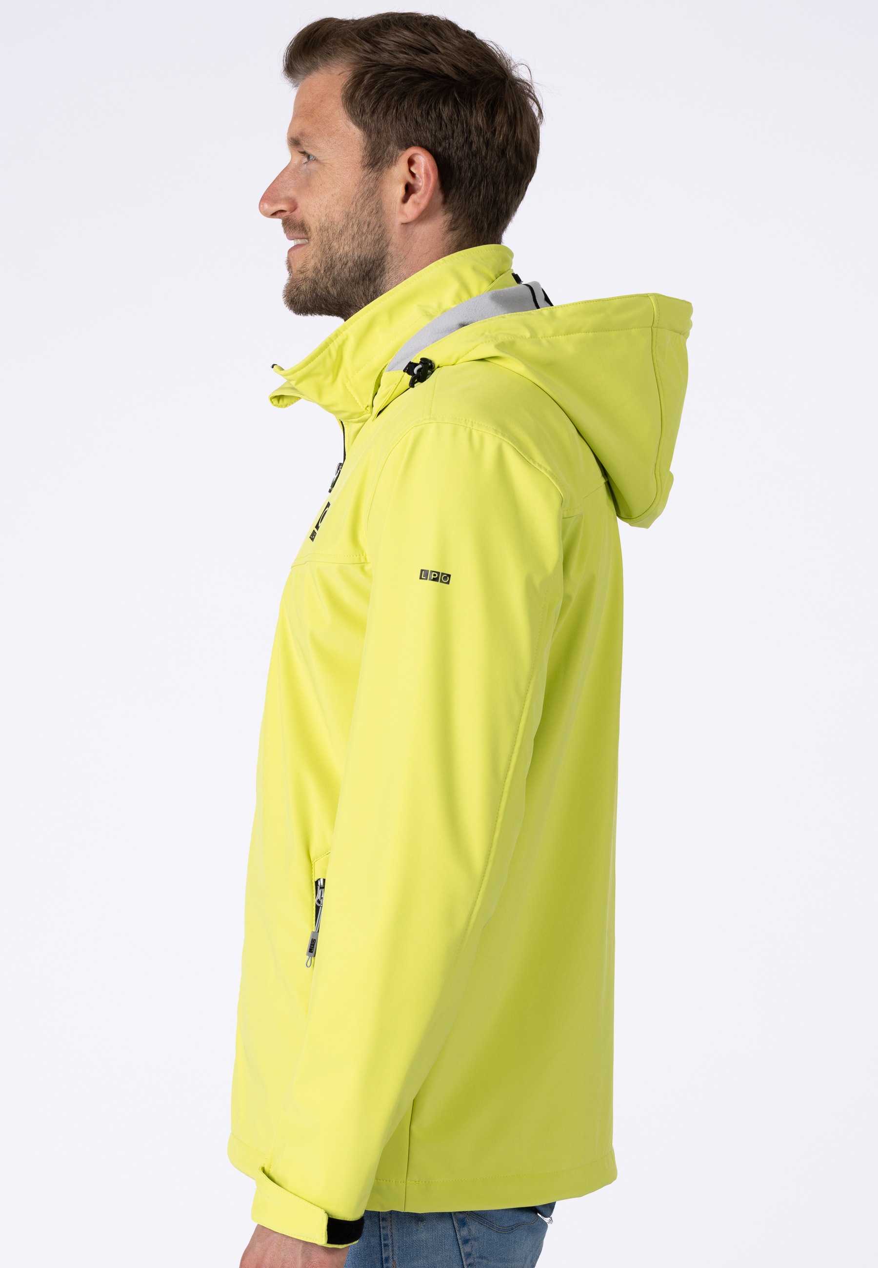 Thumbnail - LPO Softshelljacke "Softshelljacke Melvin" abnehmbare, verstellbare Kapuze